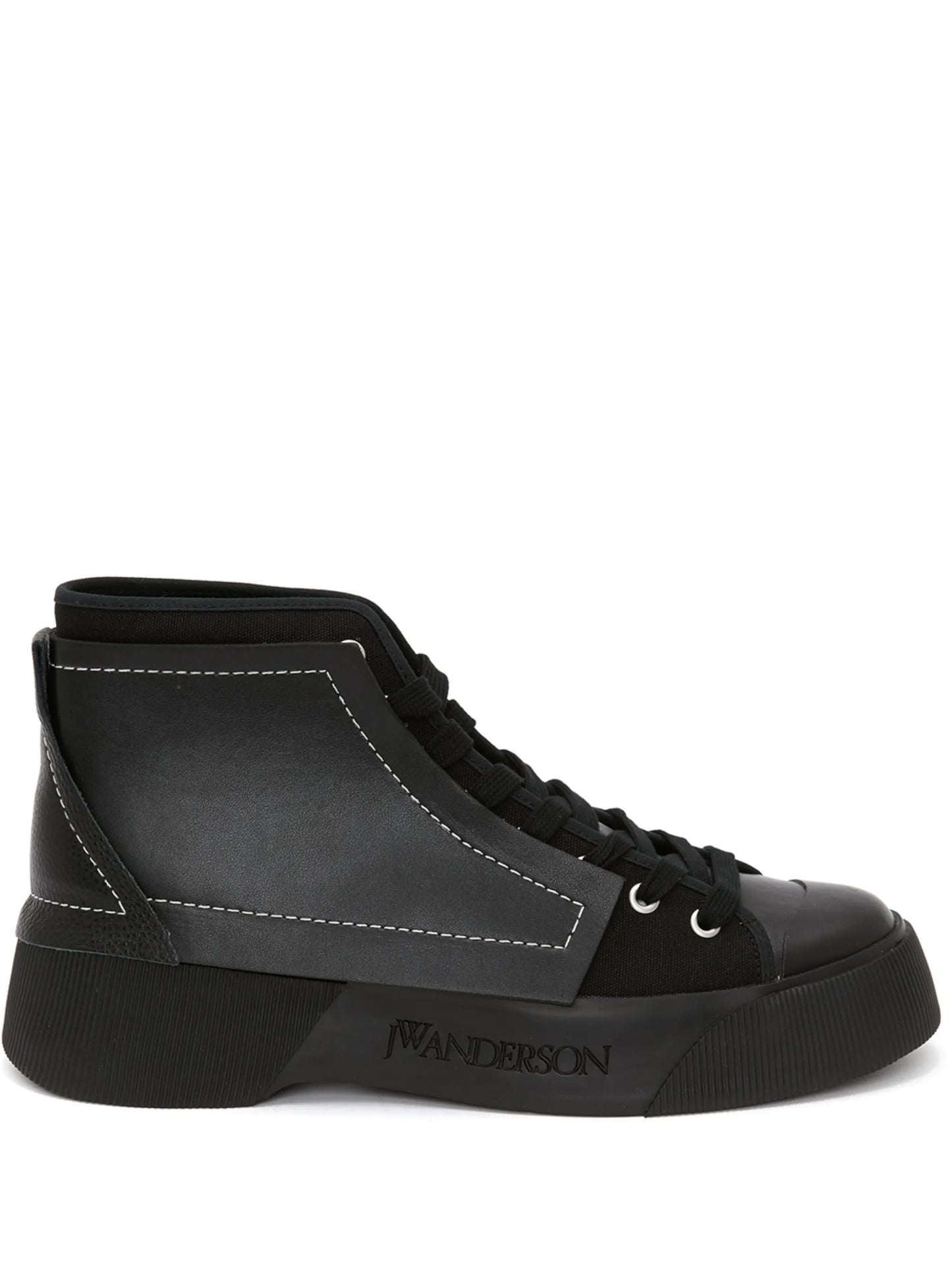 panelled high-top sneakers