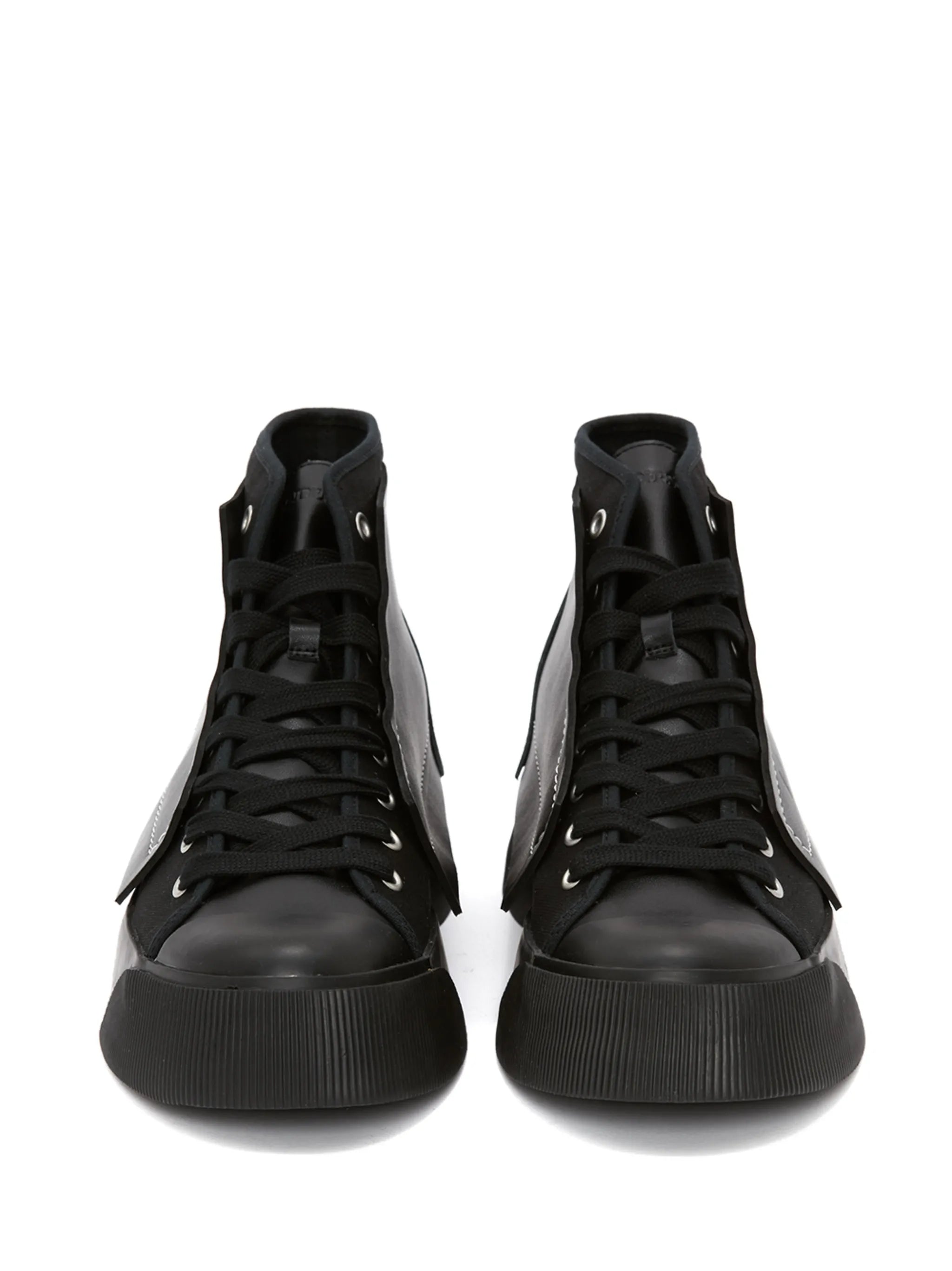panelled high-top sneakers