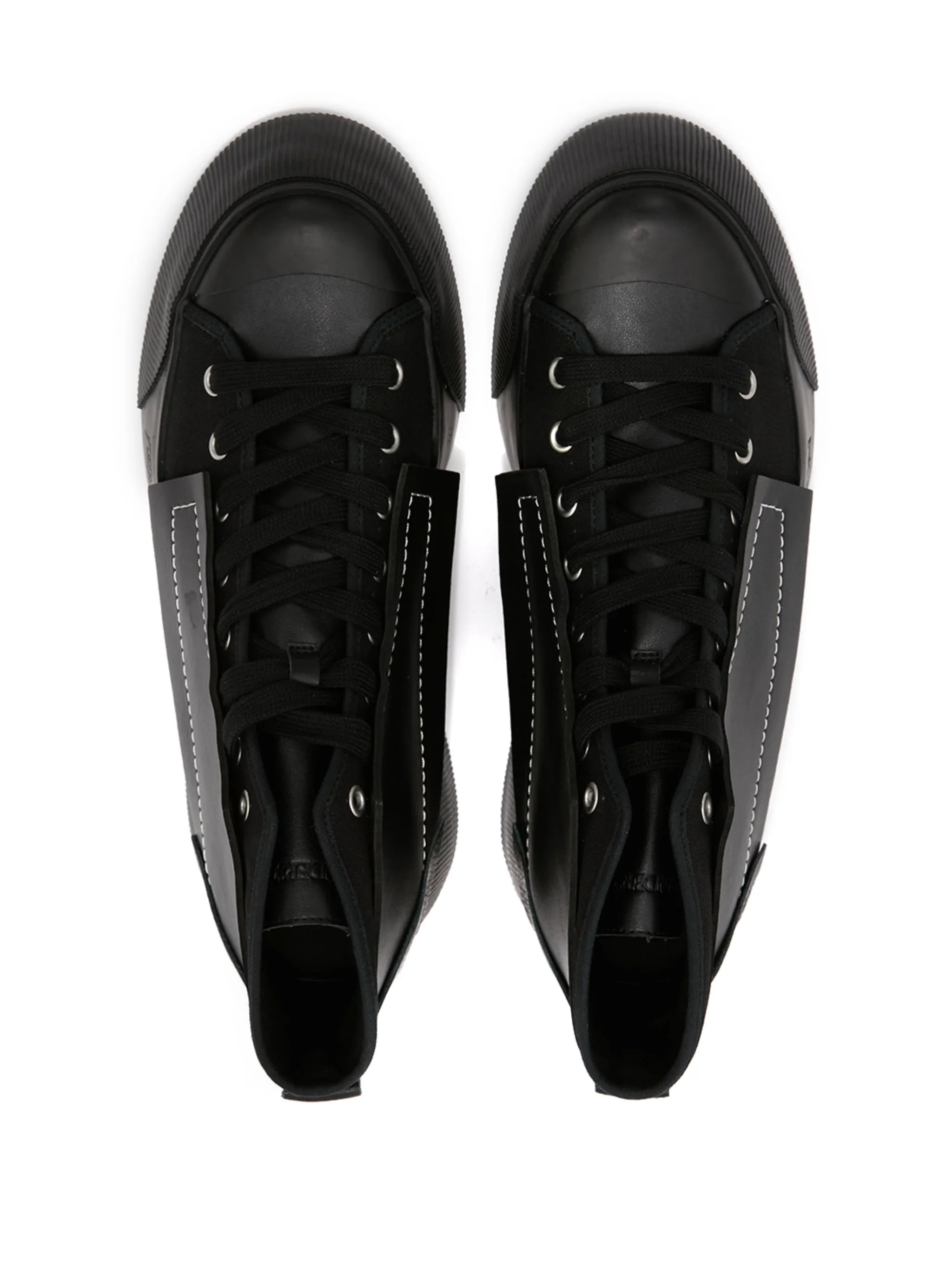 panelled high-top sneakers