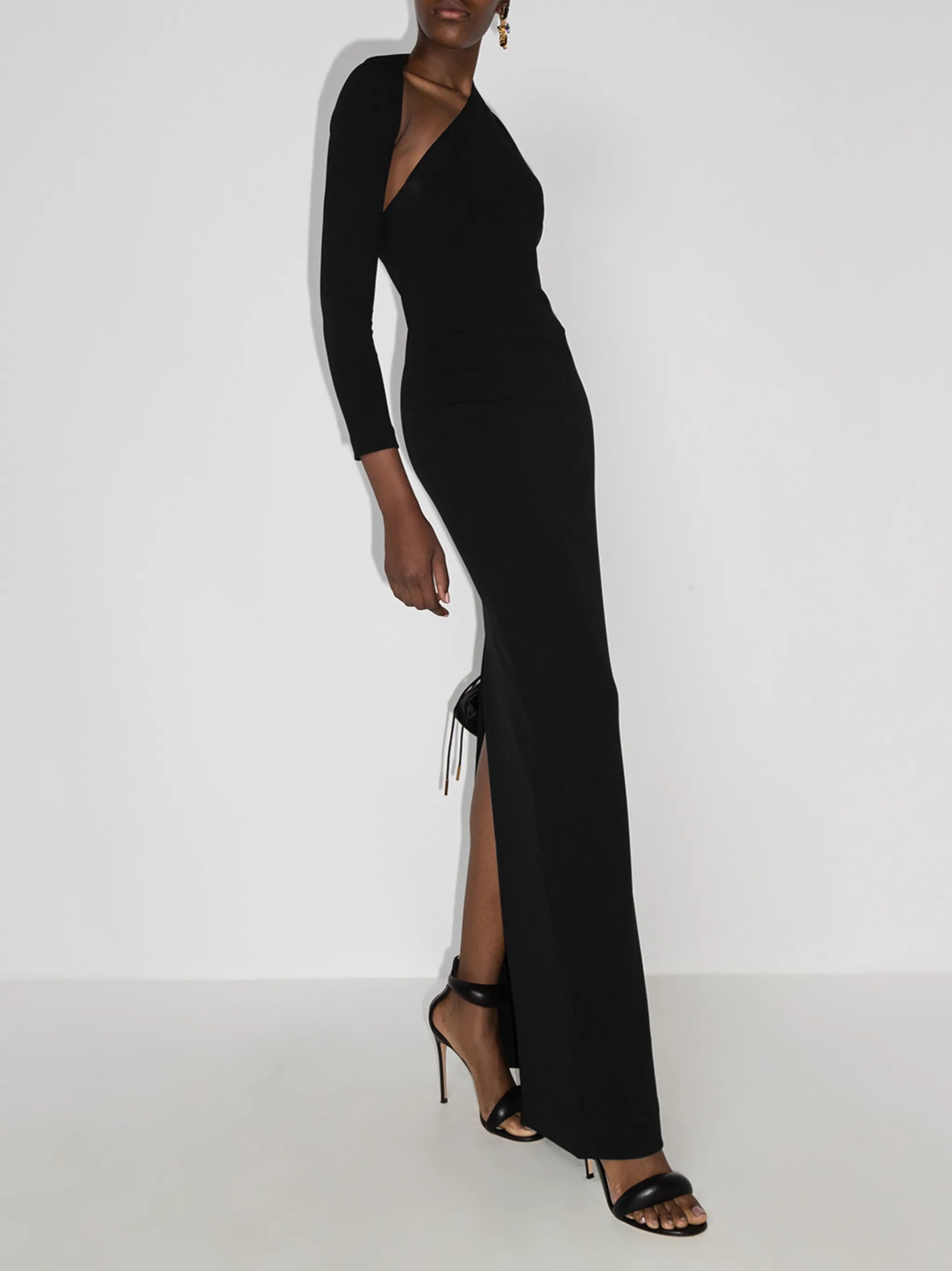 Saren one-shoulder maxi dress