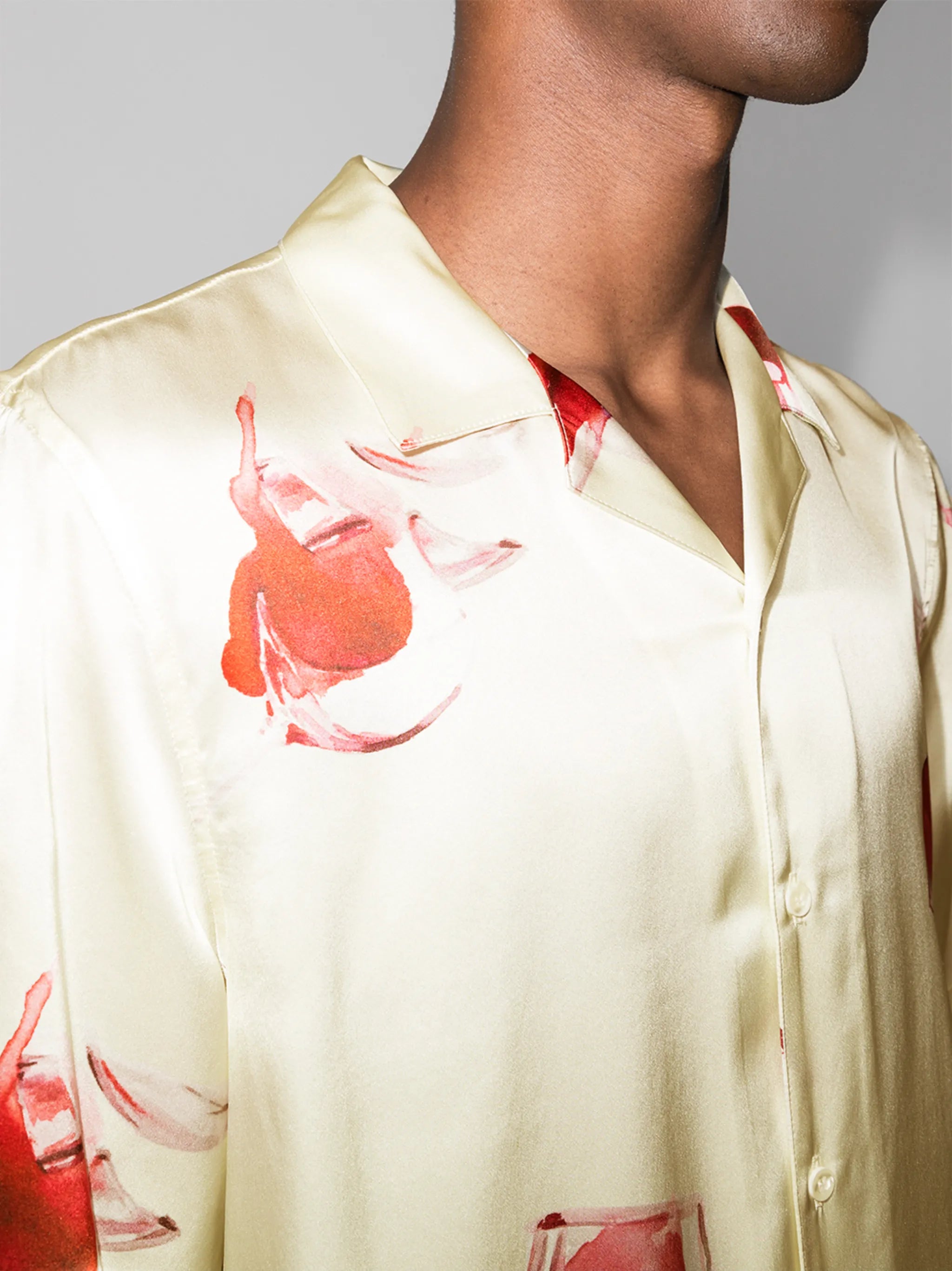 wine glass print shirt
