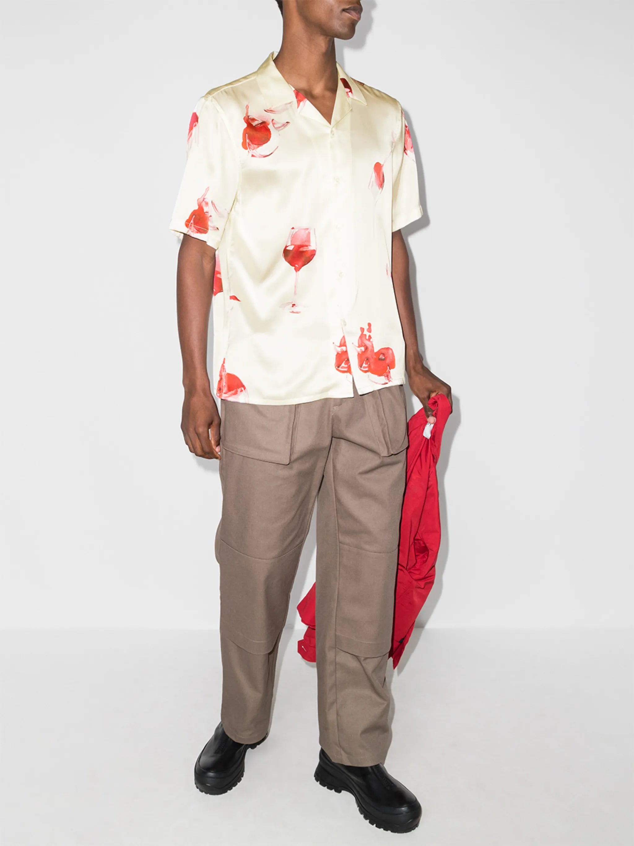wine glass print shirt
