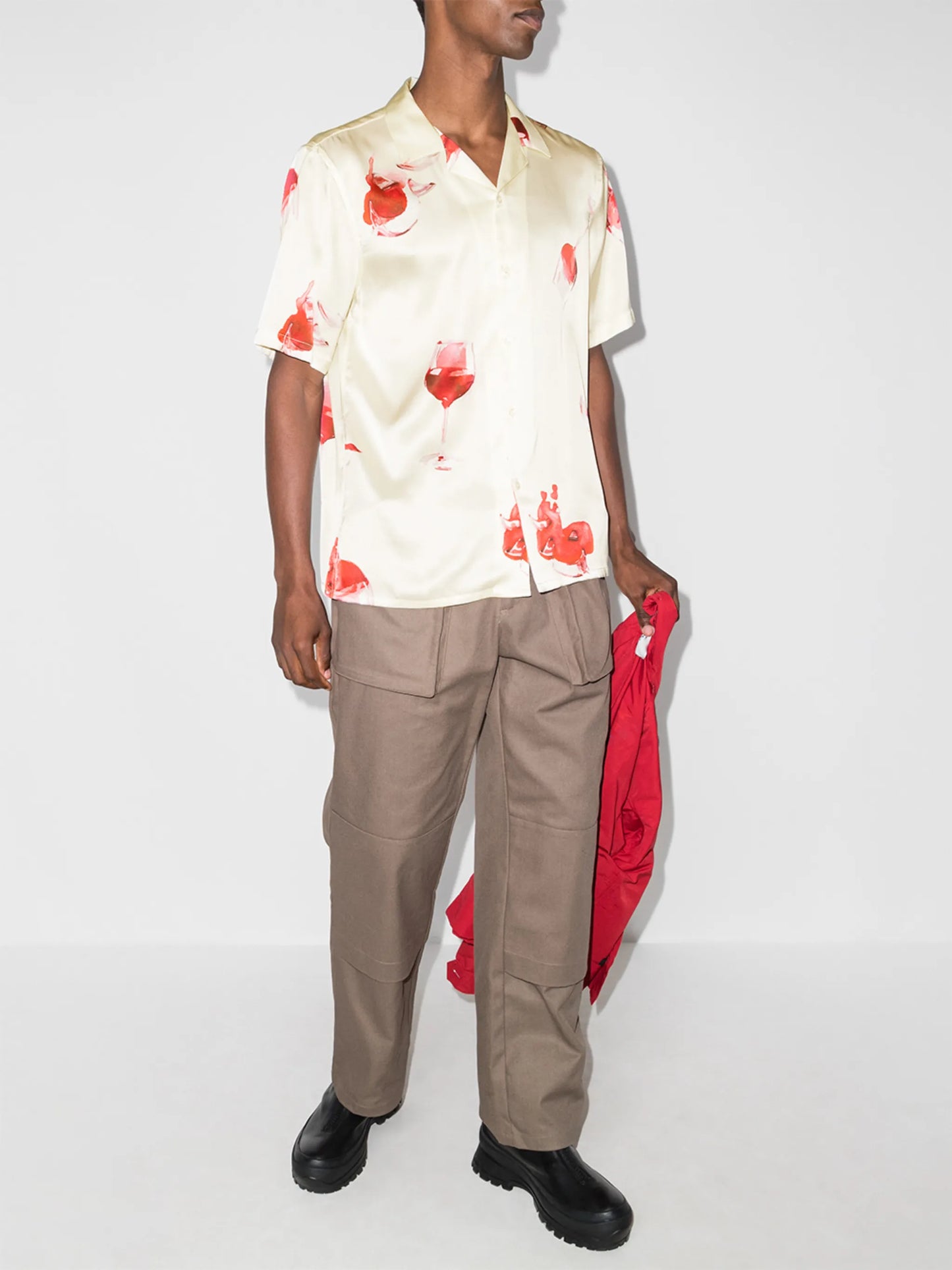 wine glass print shirt