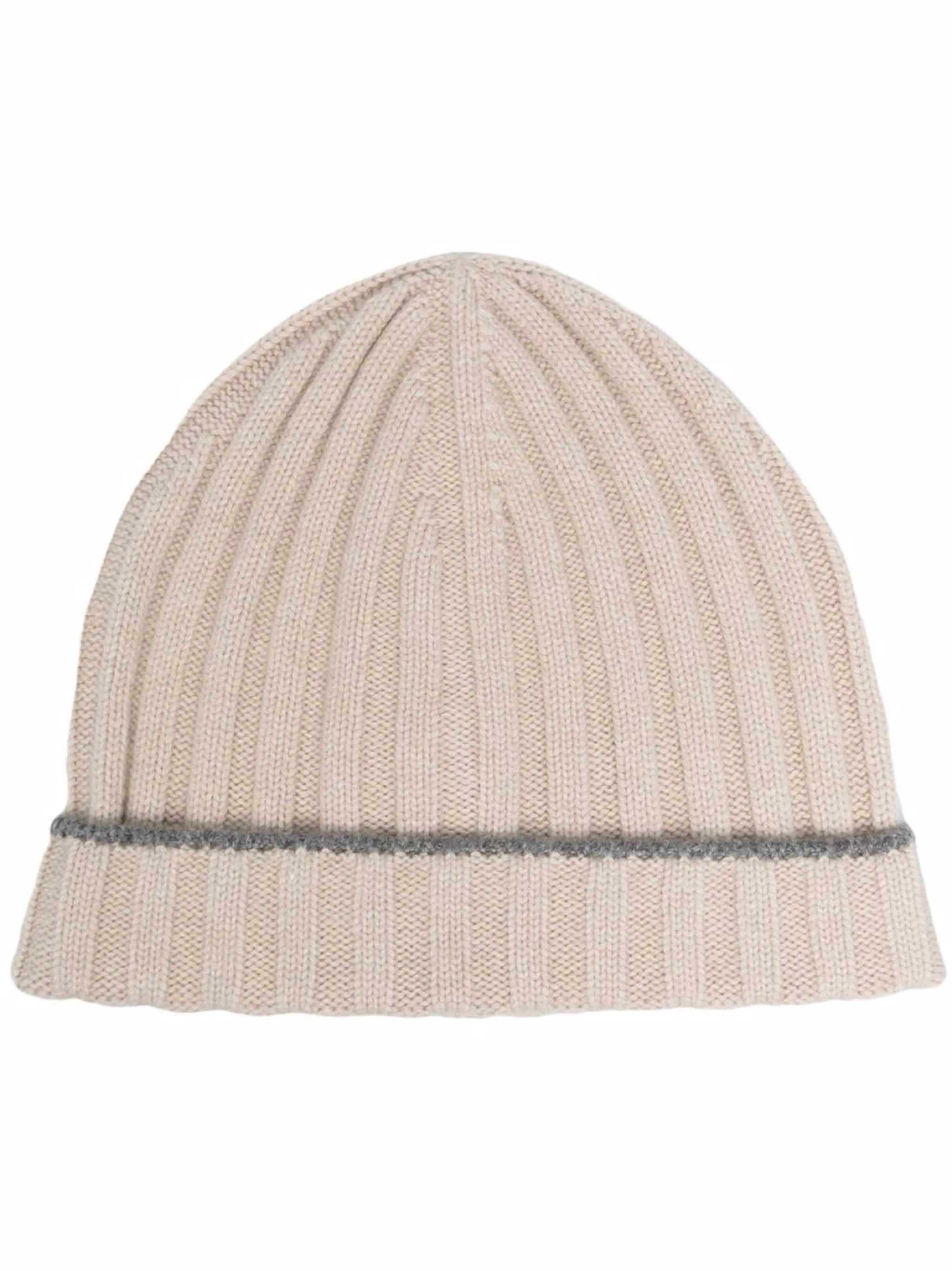 ribbed cashmere beanie
