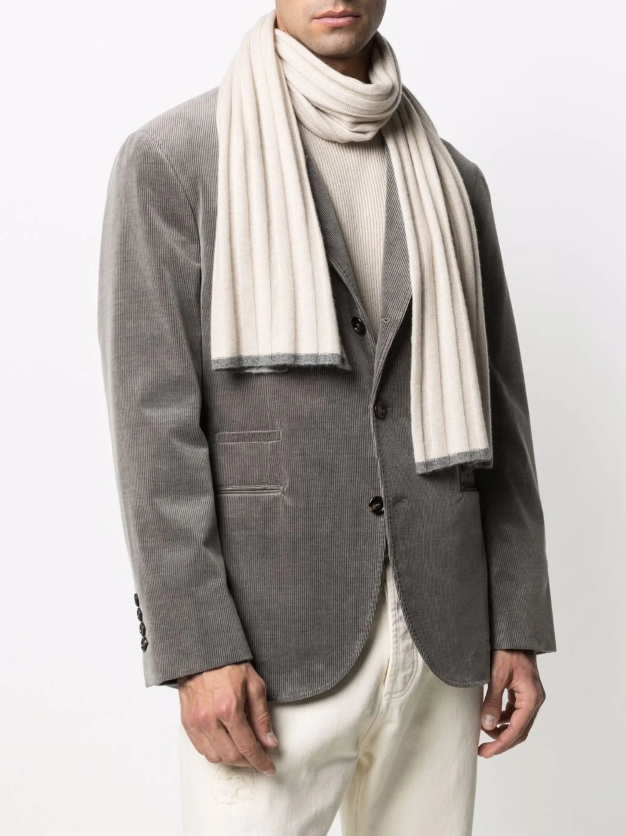 ribbed knit scarf