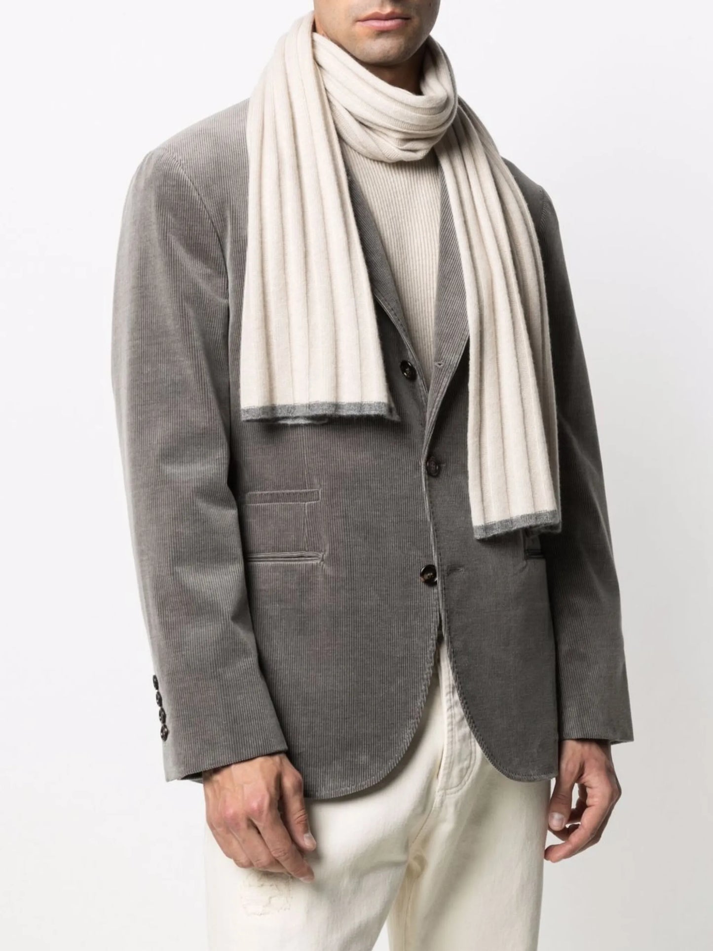 ribbed knit scarf
