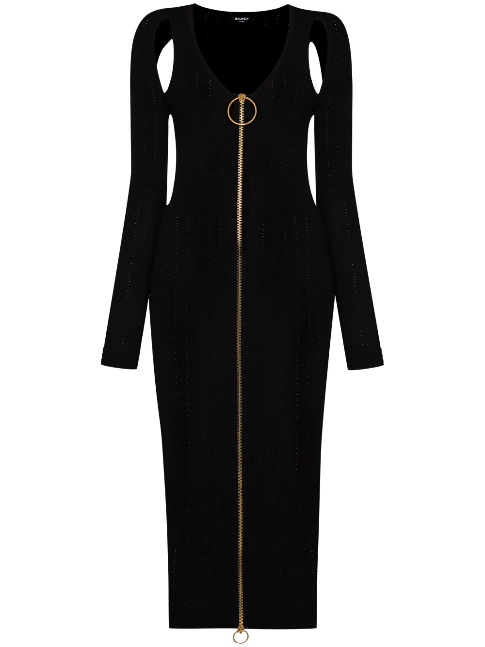 cut-out detail fitted dress