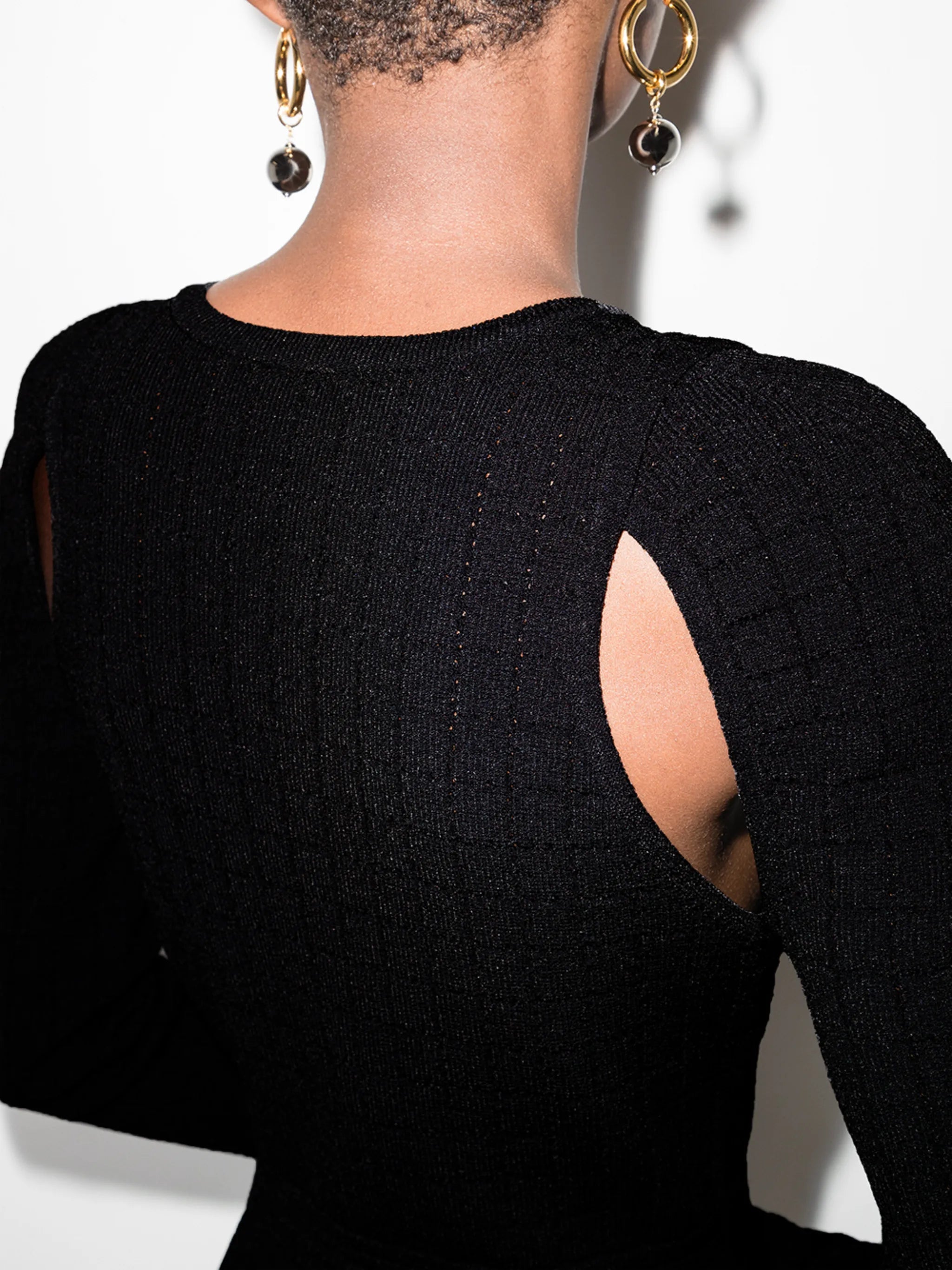 cut-out detail fitted dress