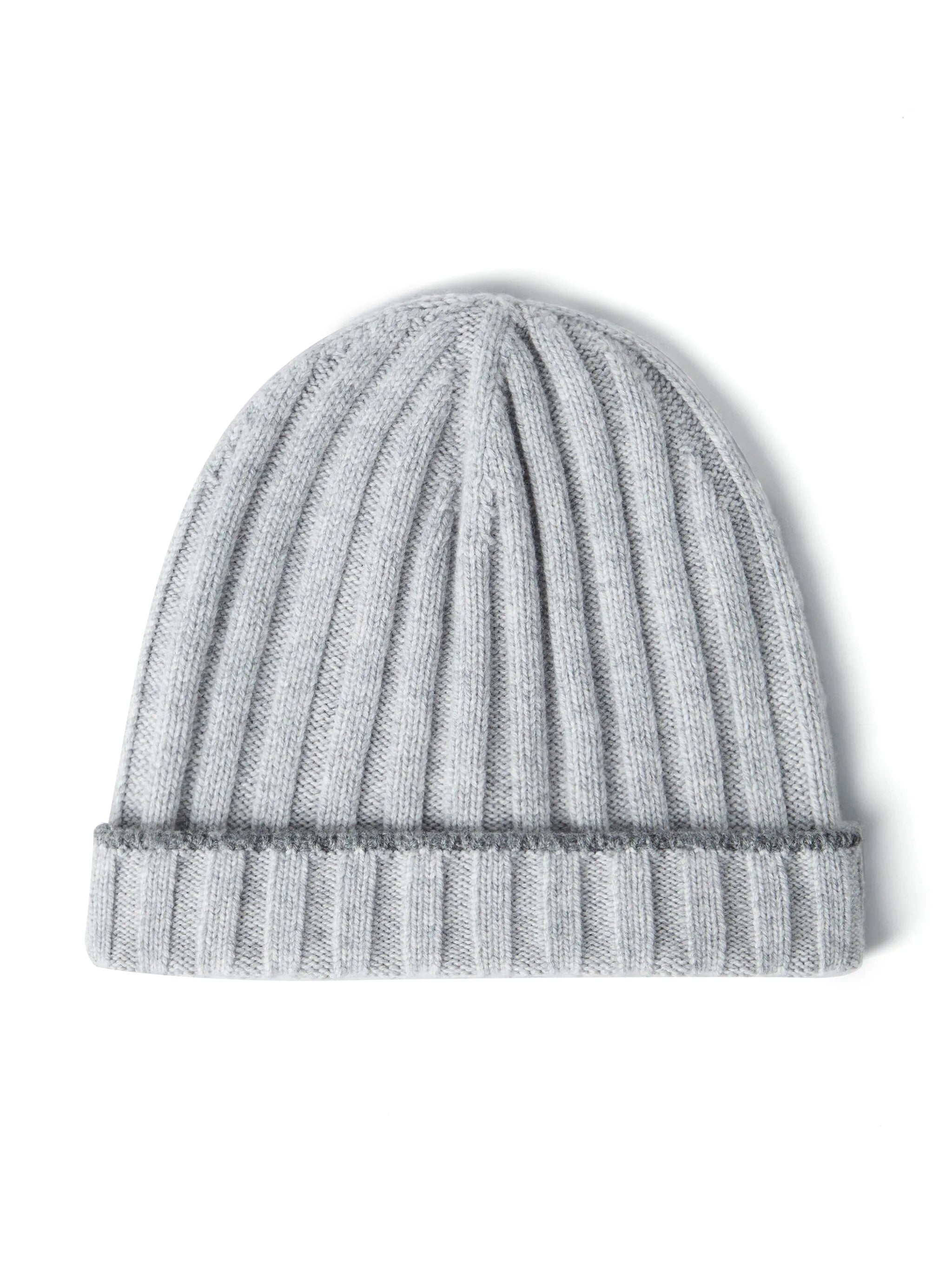 ribbed cashmere beanie