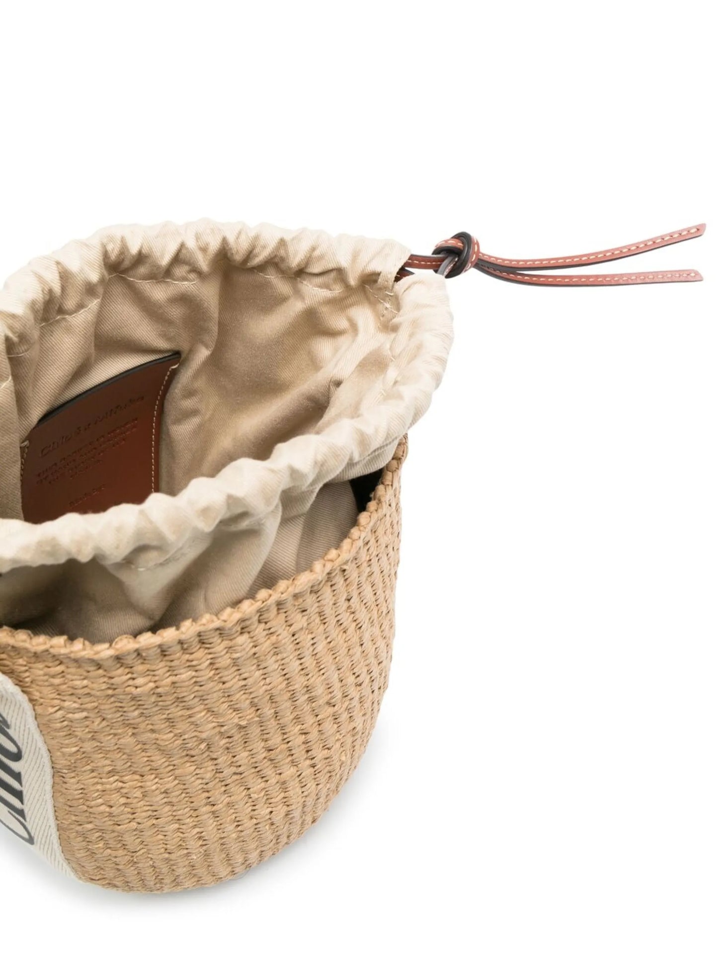 small Woody woven bucket bag