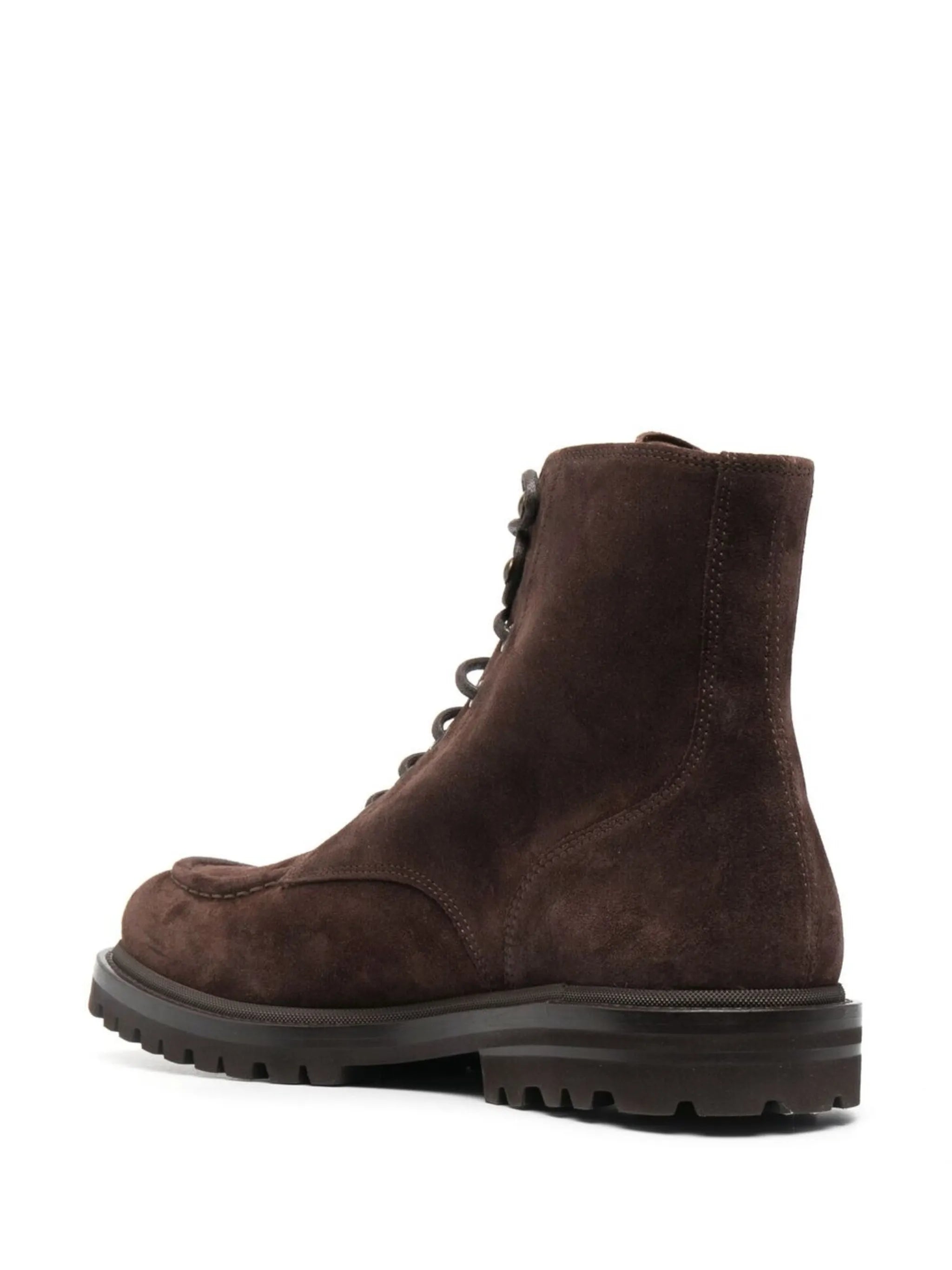 lace-up suede boots