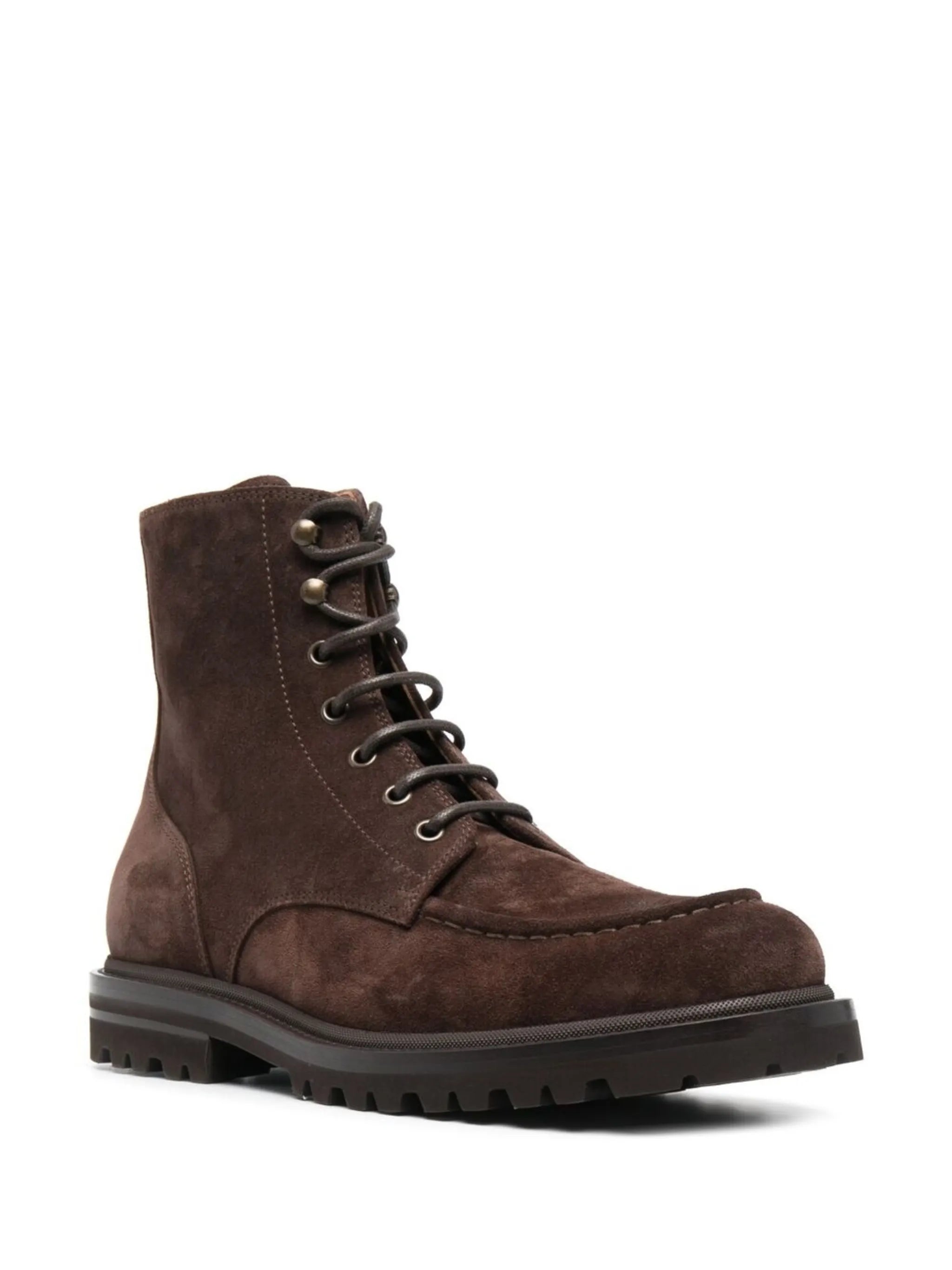 lace-up suede boots