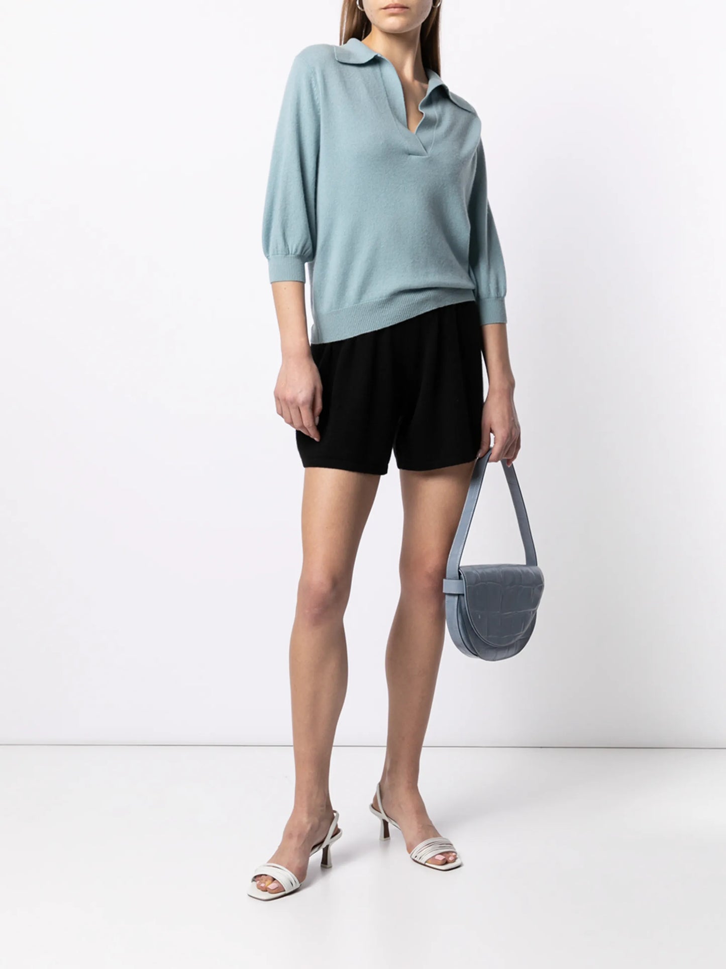 knitted drawstring shorts