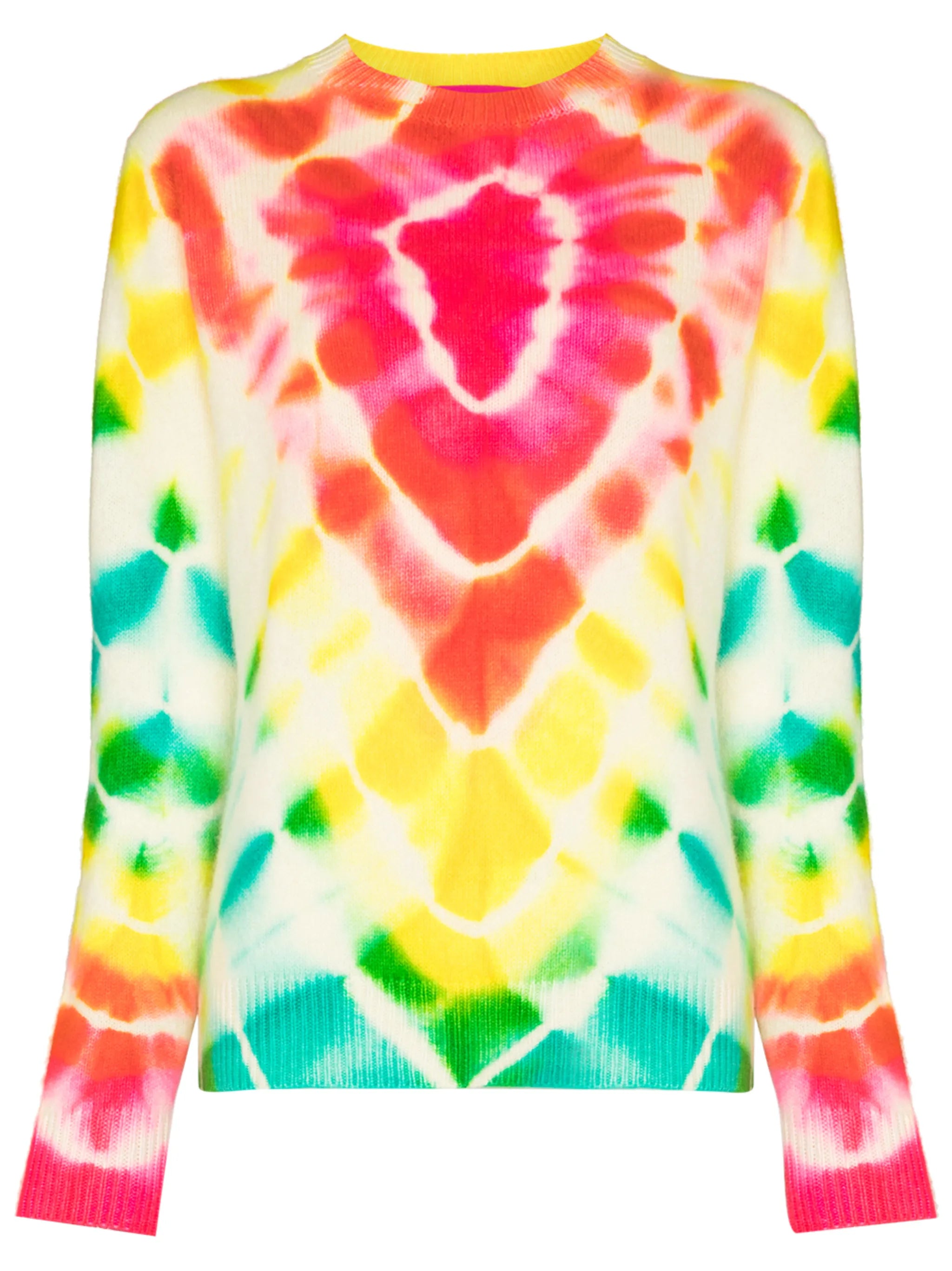 Burst tie-dye crew neck jumper