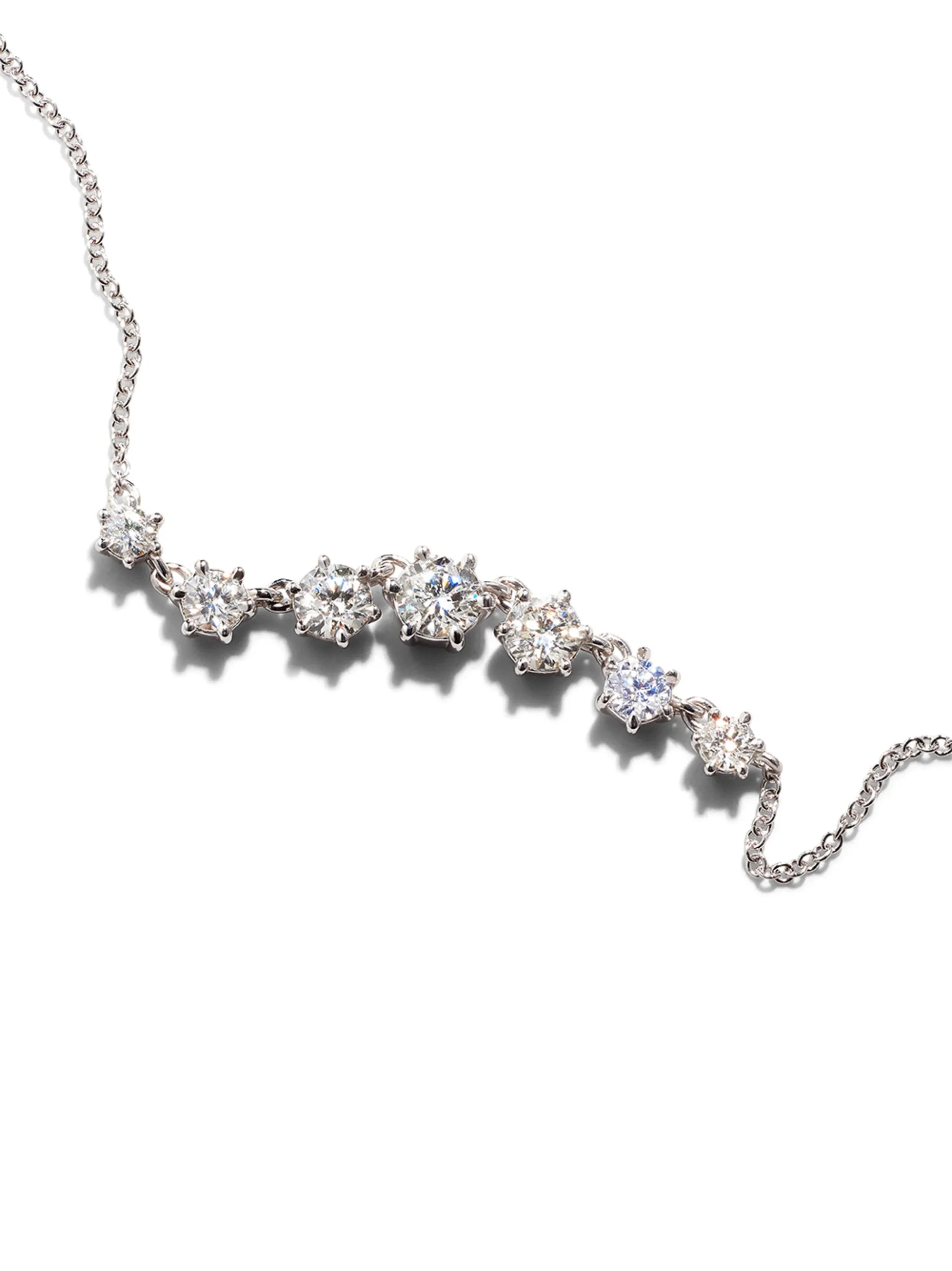 18kt white gold Penelope diamond necklace