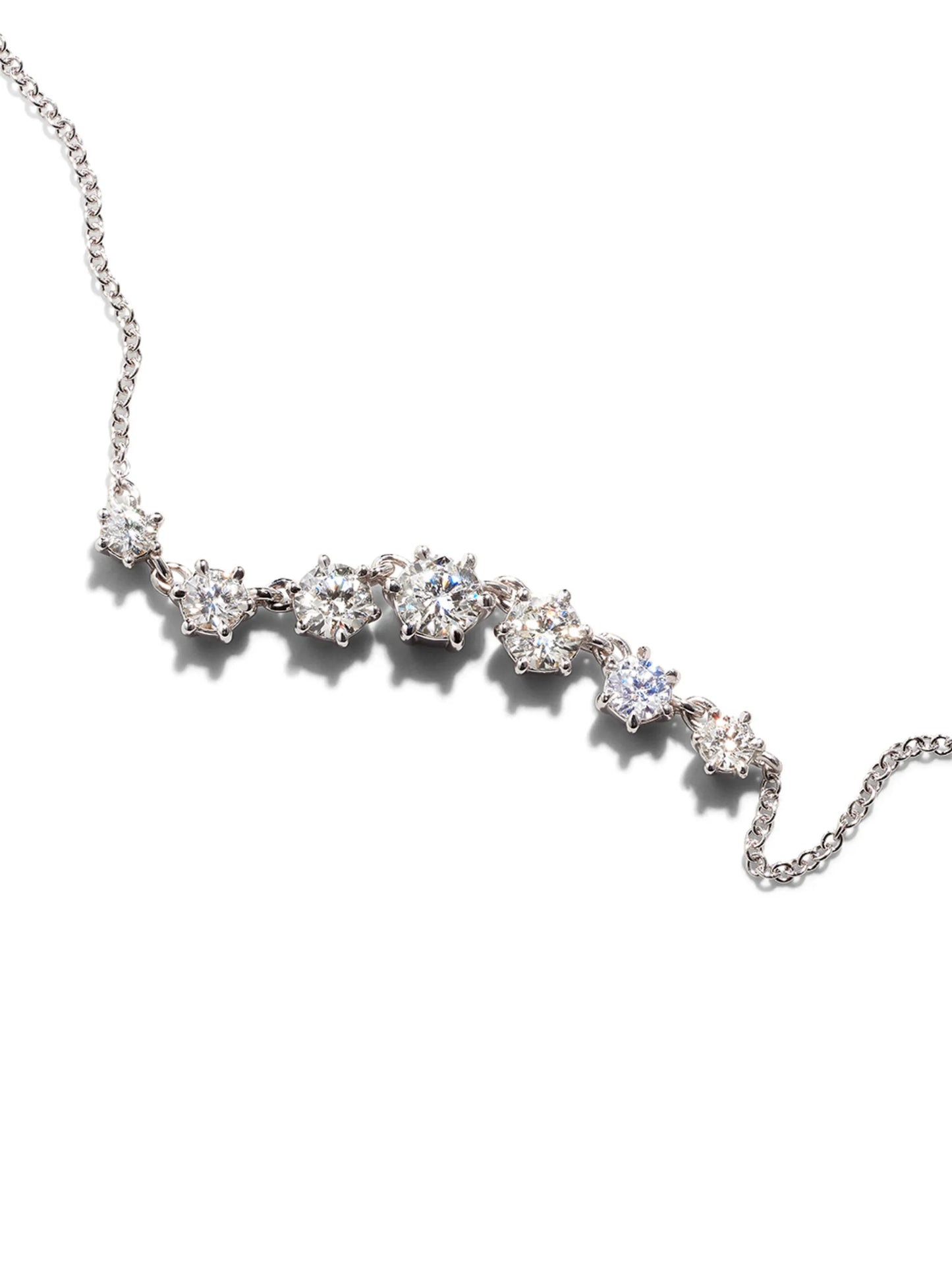 18kt white gold Penelope diamond necklace