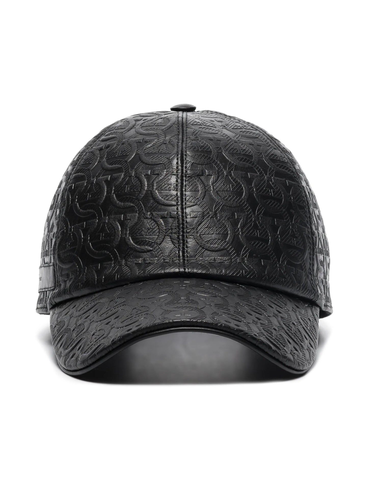 Gancini leather cap