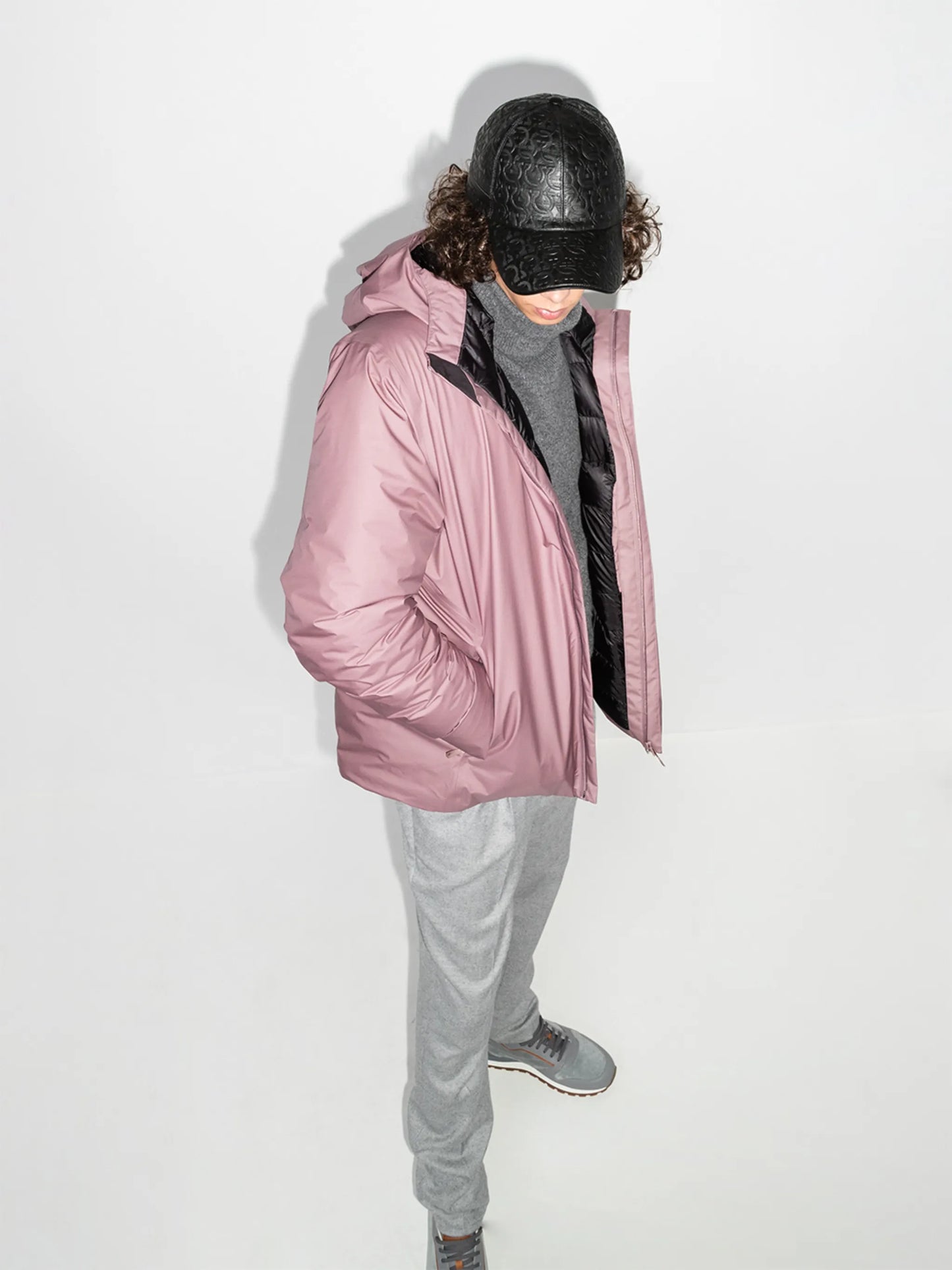 Gancini leather cap