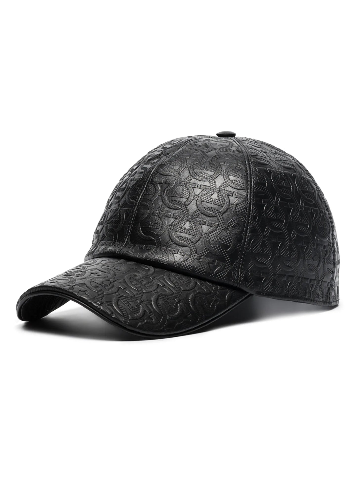 Gancini leather cap