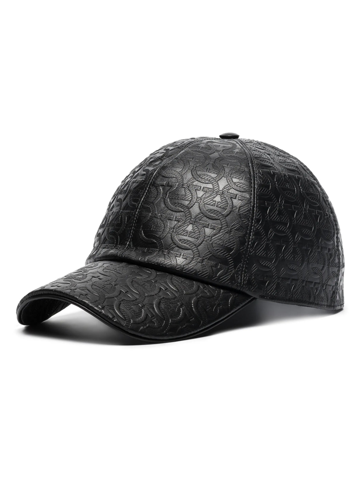 Gancini leather cap