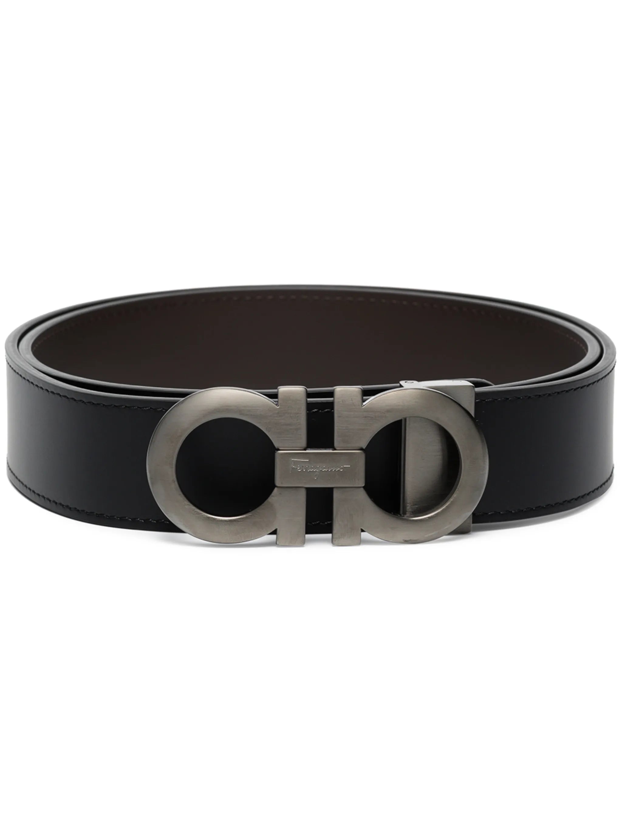 reversible Gancini buckle belt