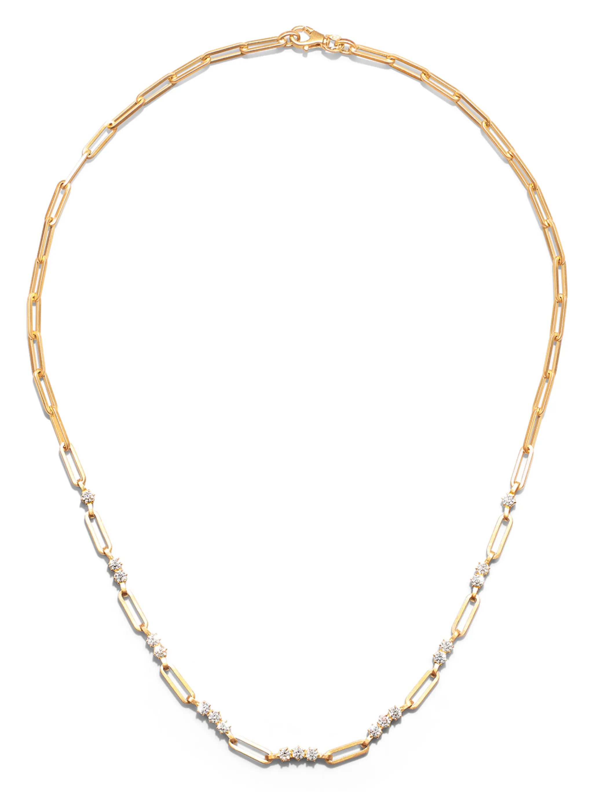 18K yellow gold Pia diamond necklace