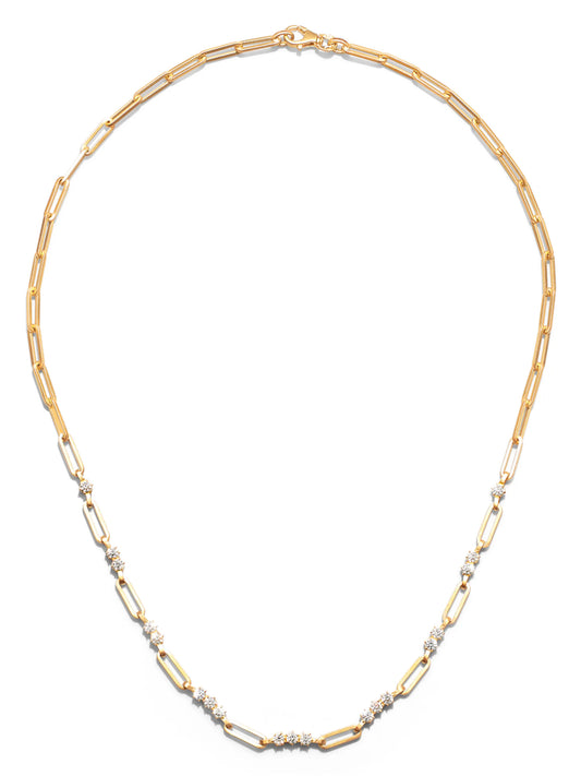 18K yellow gold Pia diamond necklace