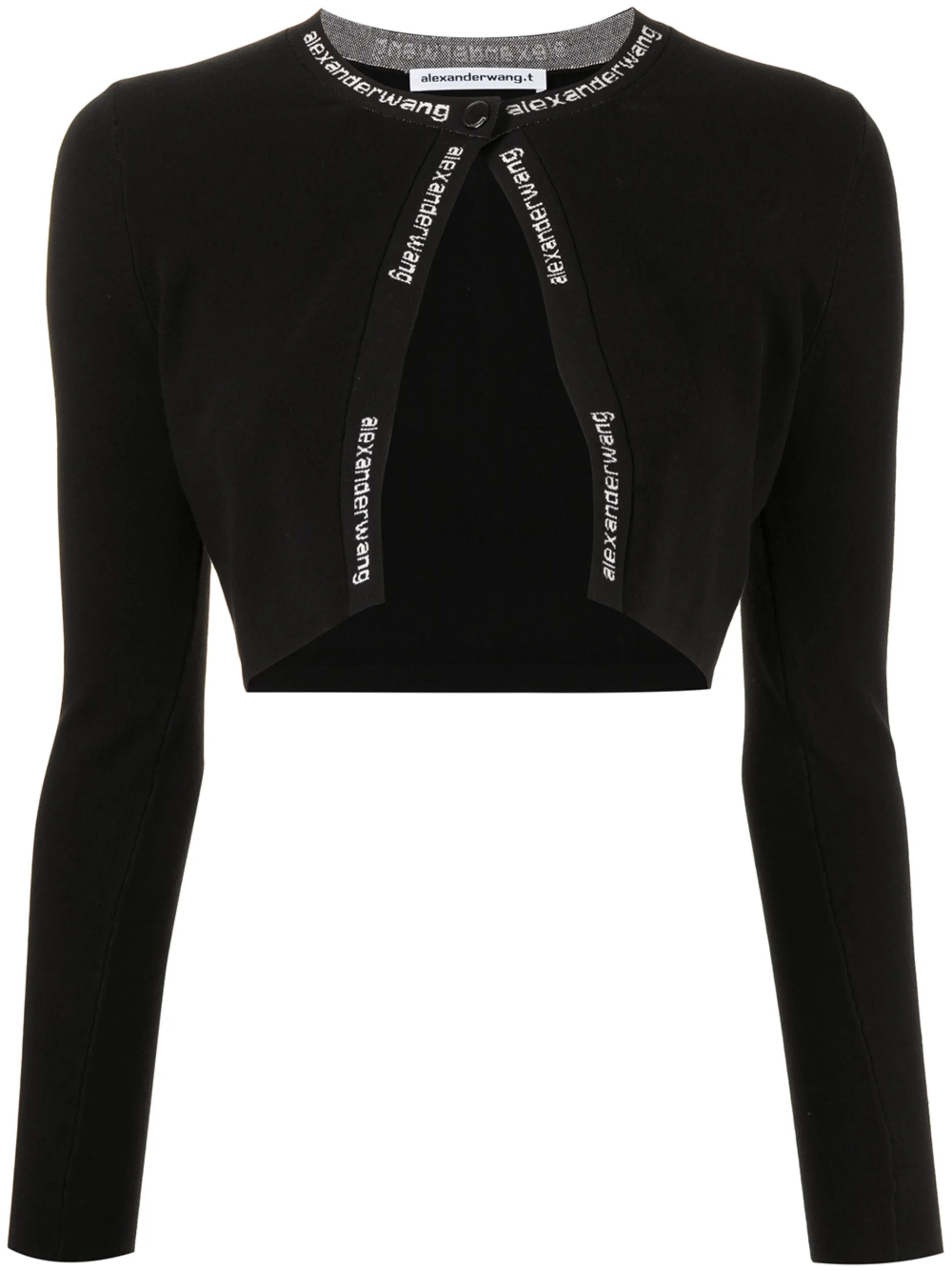 logo-trim cropped cardigan