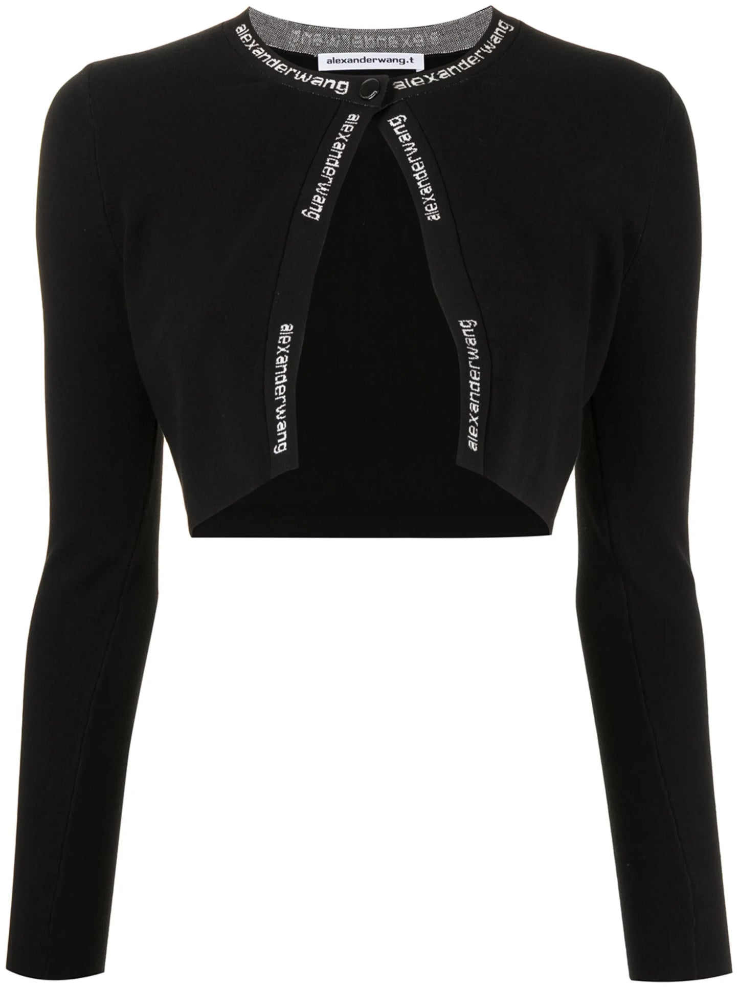 logo-trim cropped cardigan