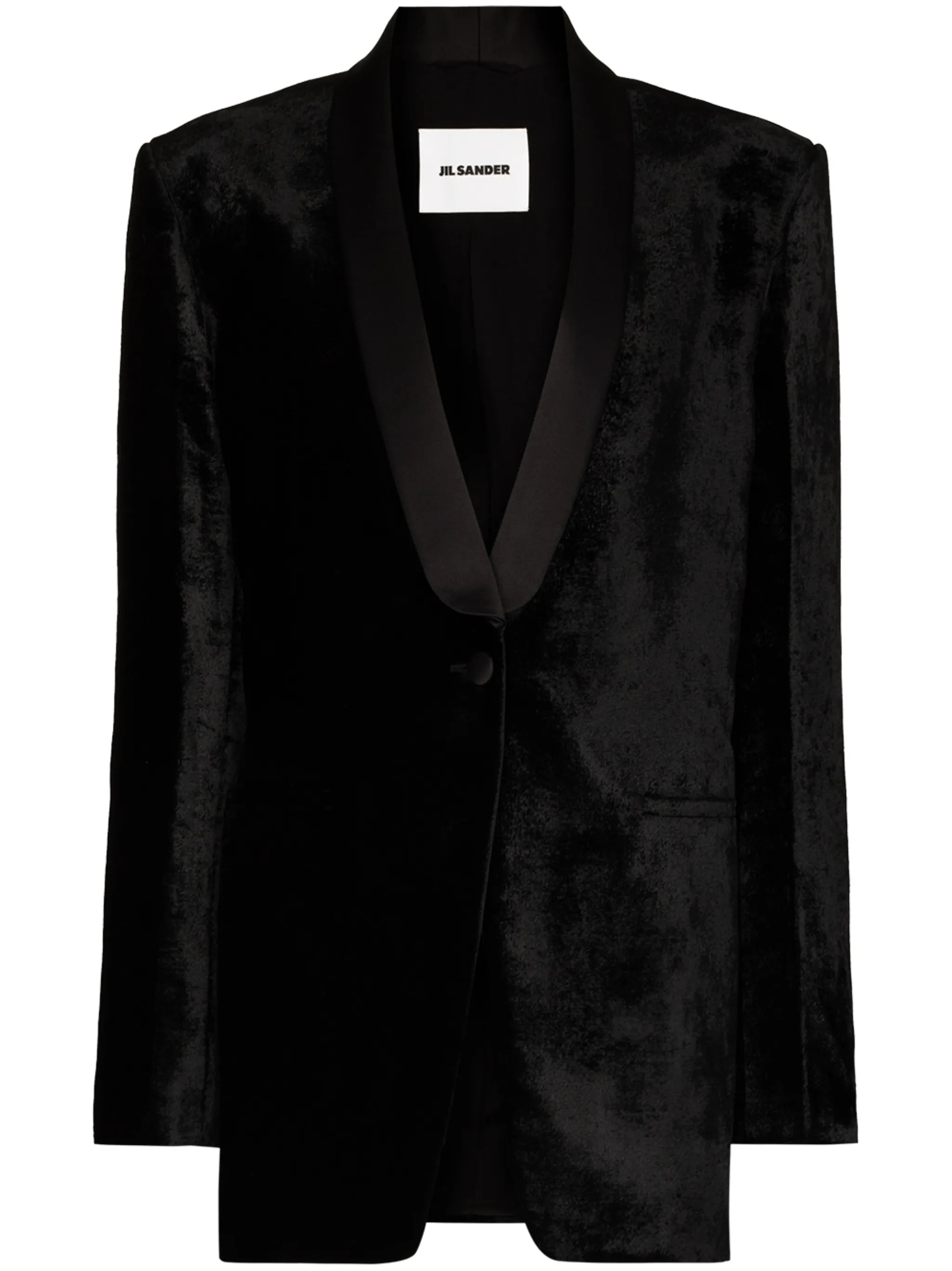single-breasted velvet tuxedo jacket