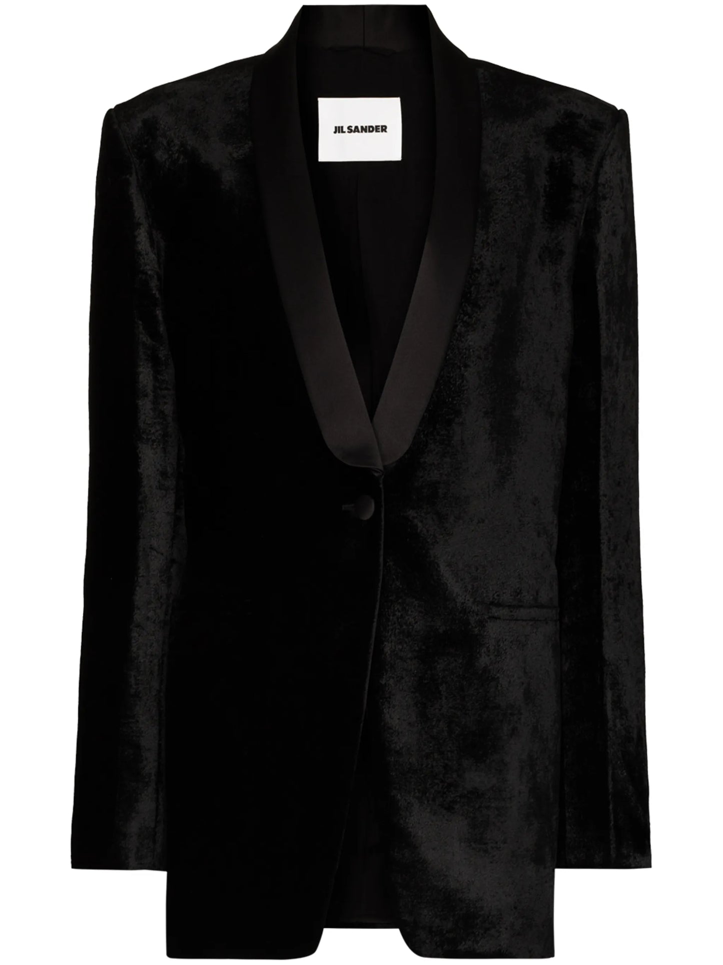 single-breasted velvet tuxedo jacket
