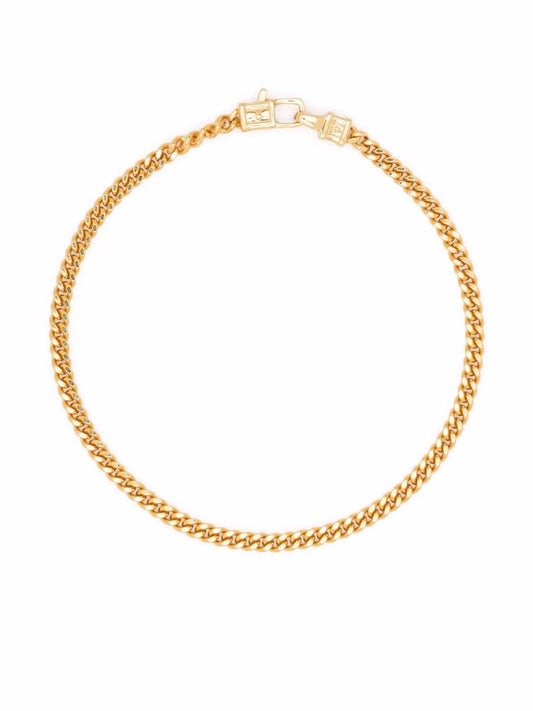 Curb M gold-plated sterling silver bracelet