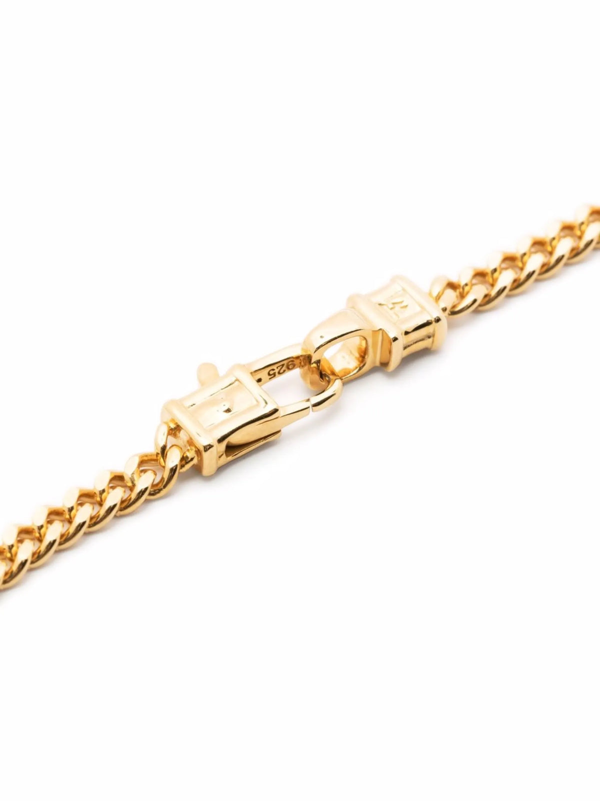 Curb M gold-plated sterling silver bracelet