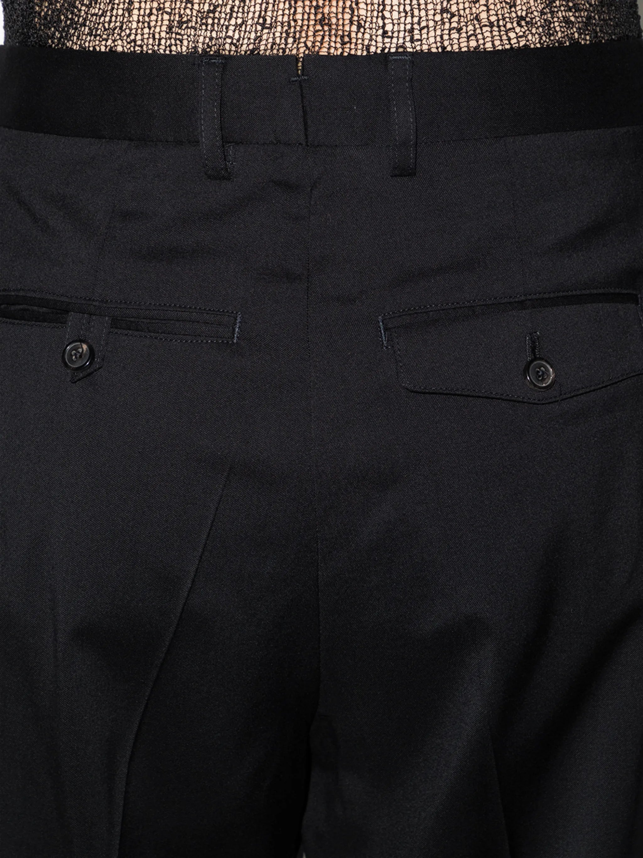 straight-leg wool chinos