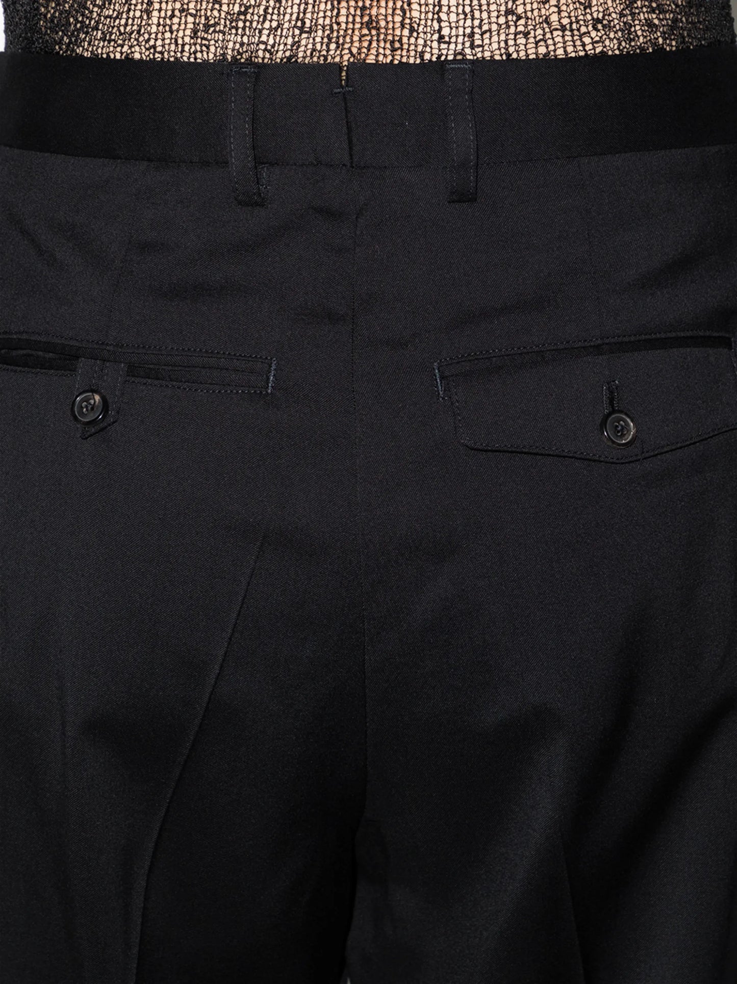 straight-leg wool chinos