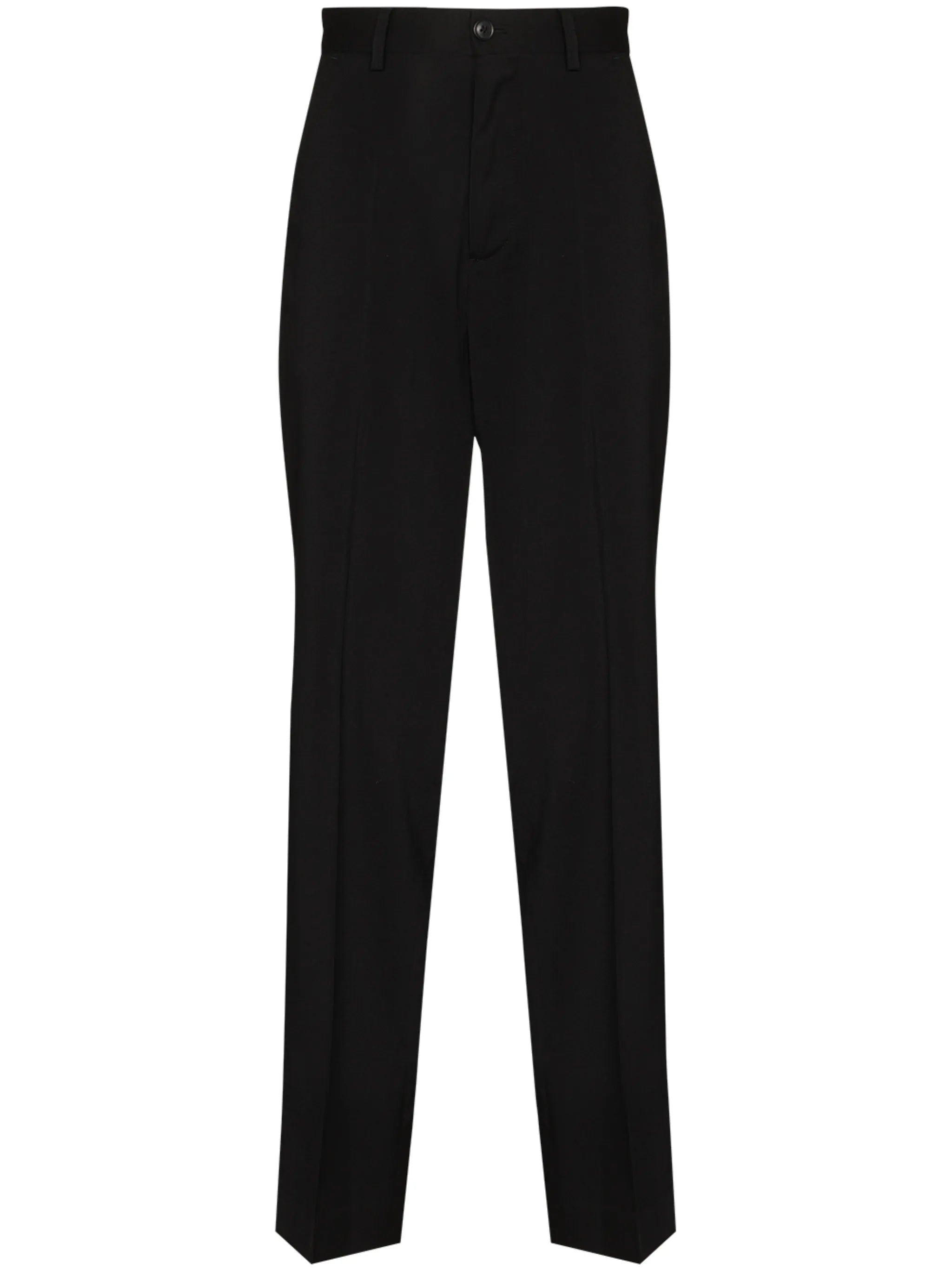 straight-leg wool chinos