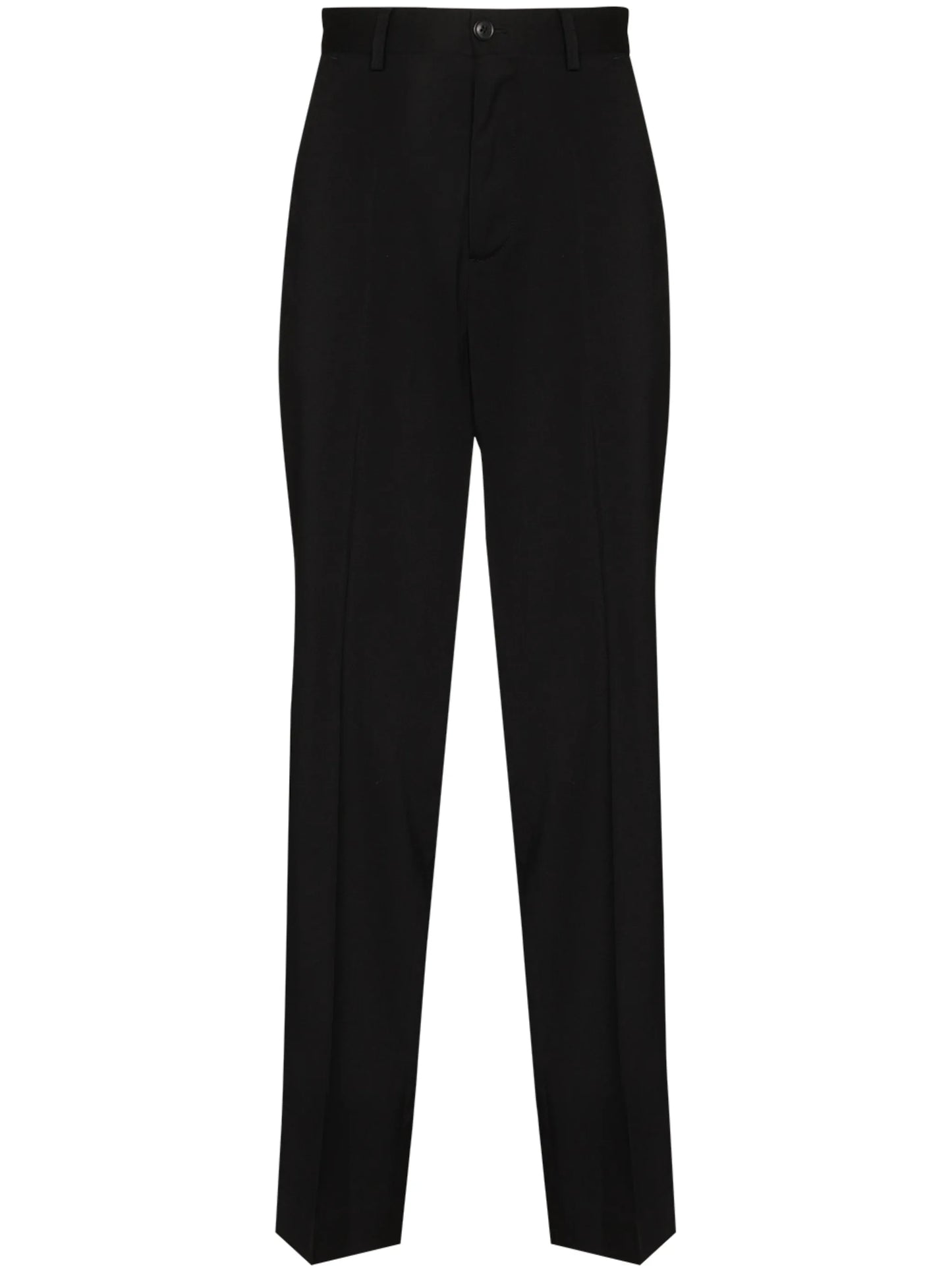 straight-leg wool chinos