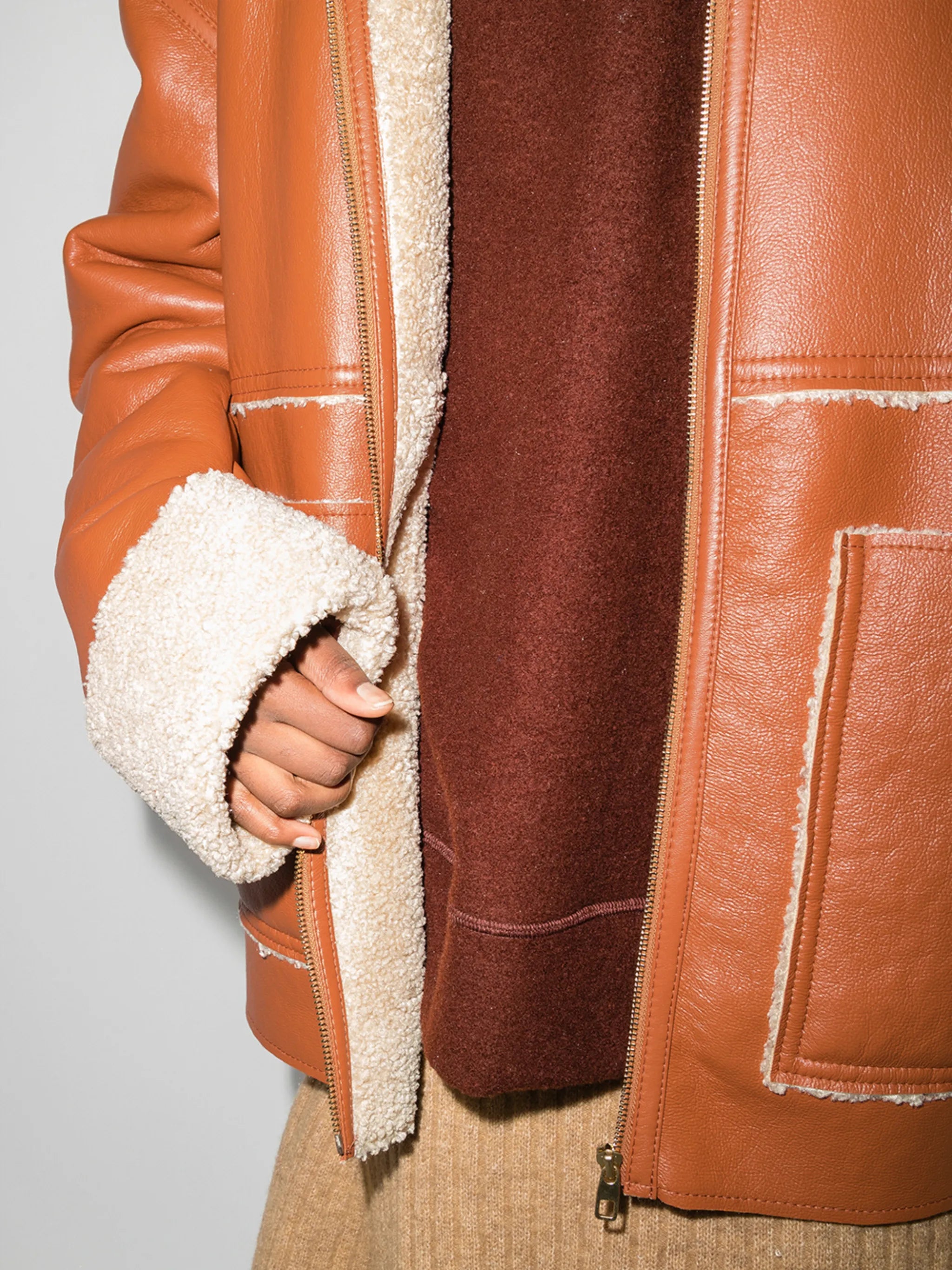 Beryl faux-fur trimmed jacket