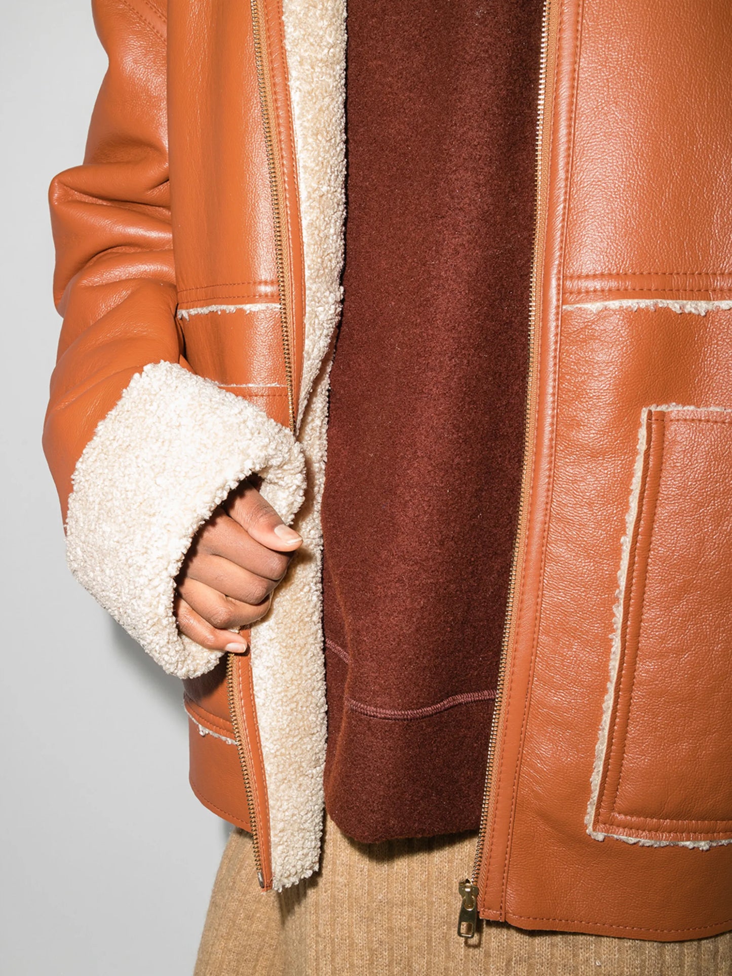 Beryl faux-fur trimmed jacket