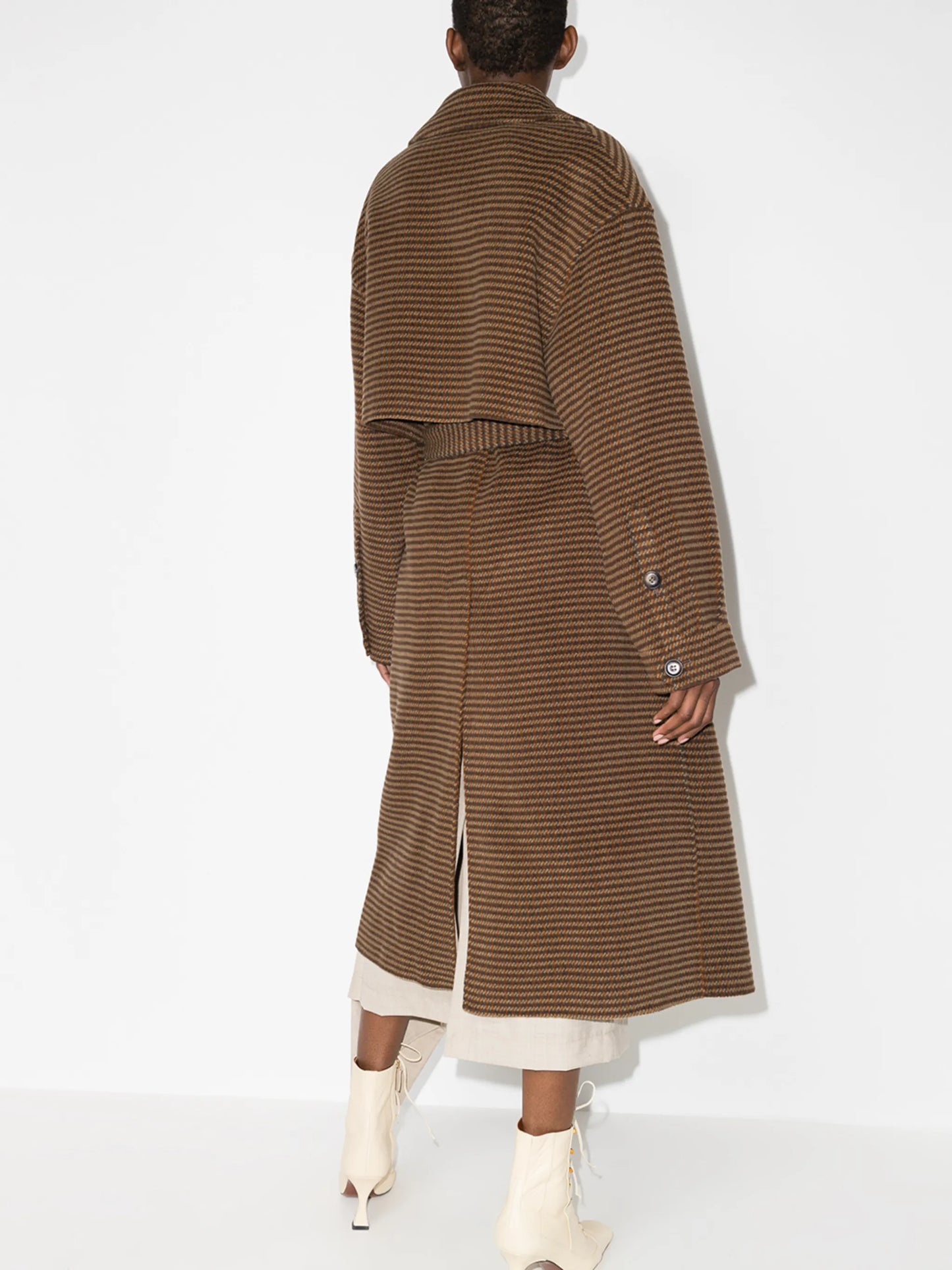 Ara check-pattern coat