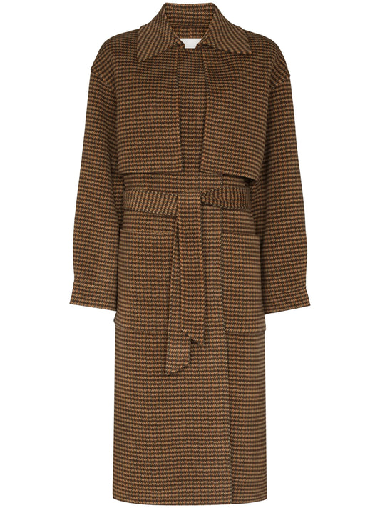 Ara check-pattern coat