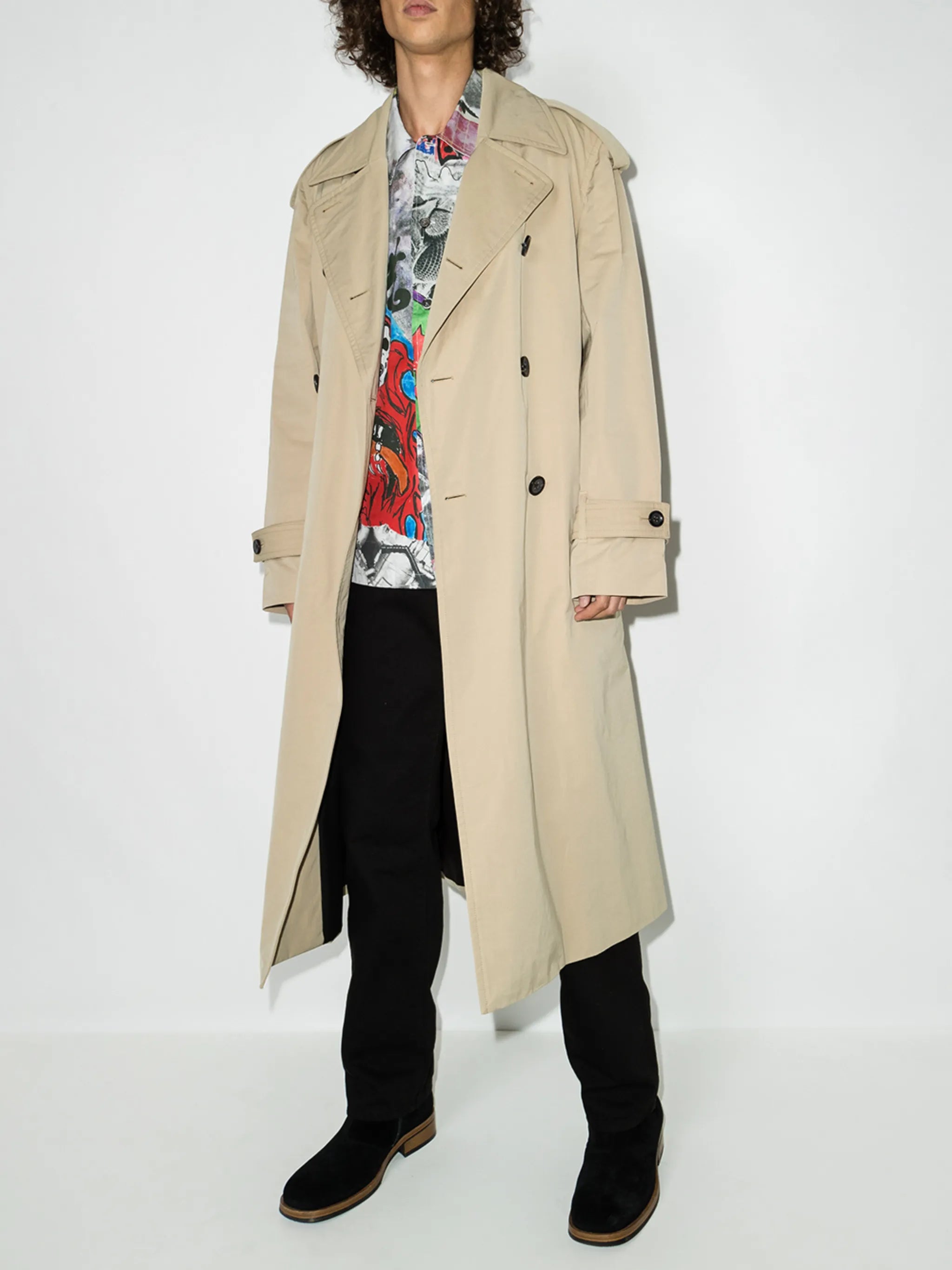 graphic-print boxy shirt