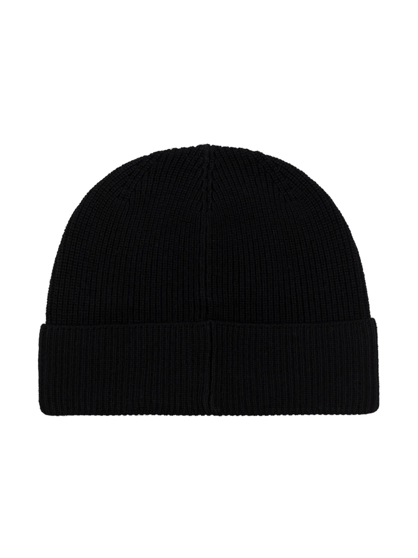 embroidered logo ribbed beanie