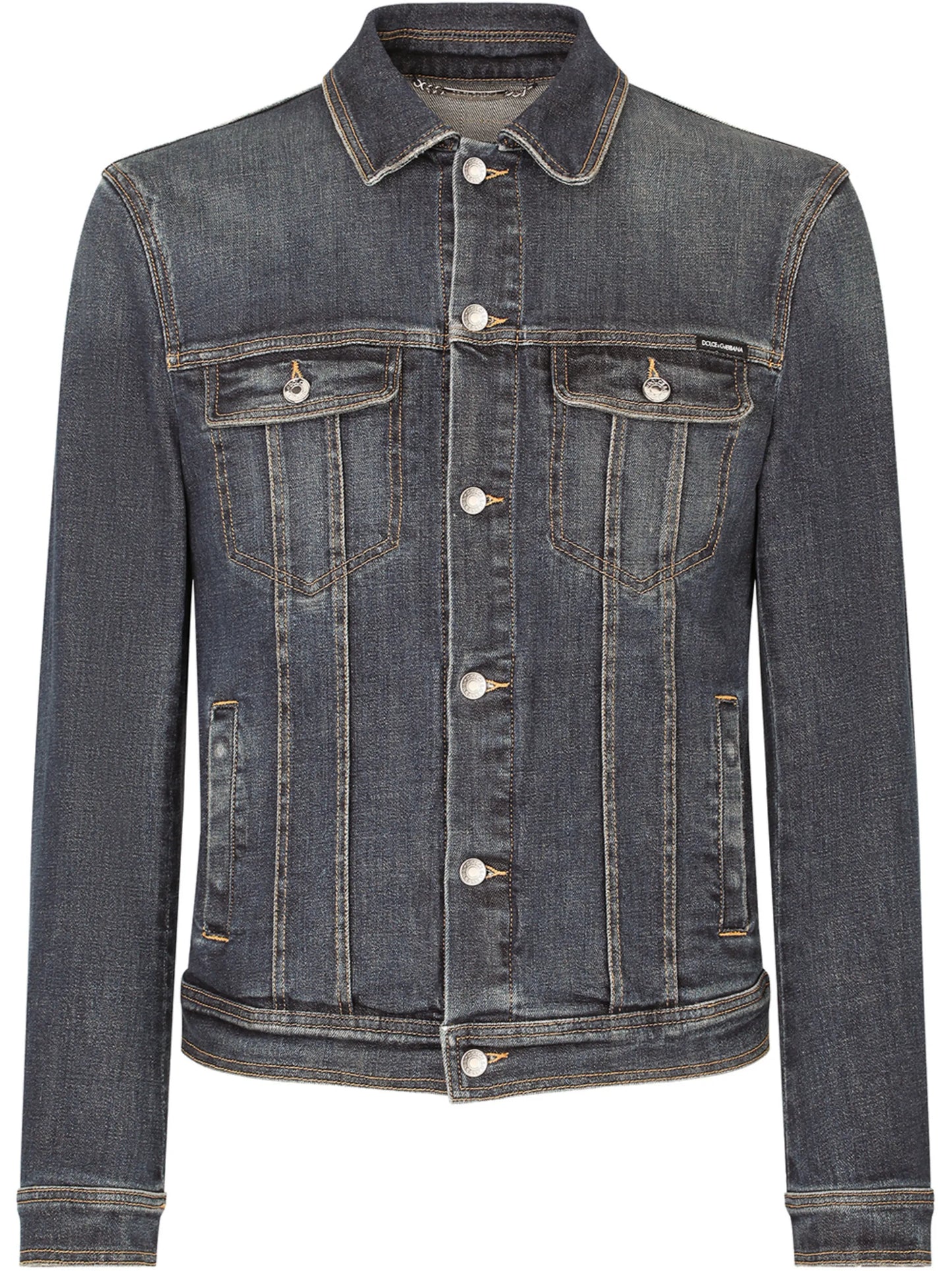 logo-appliqué denim jacket