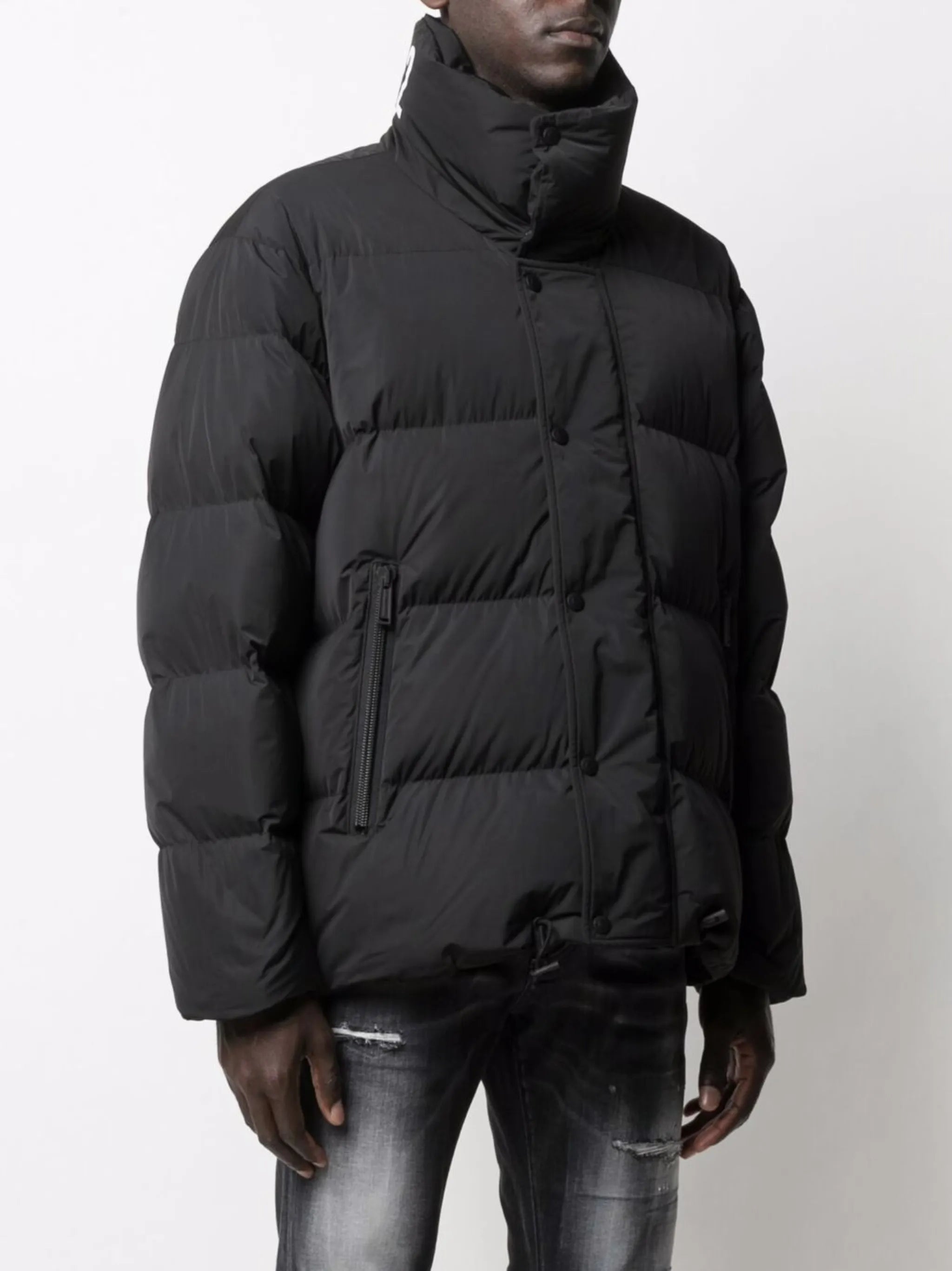 logo-print puffer coat