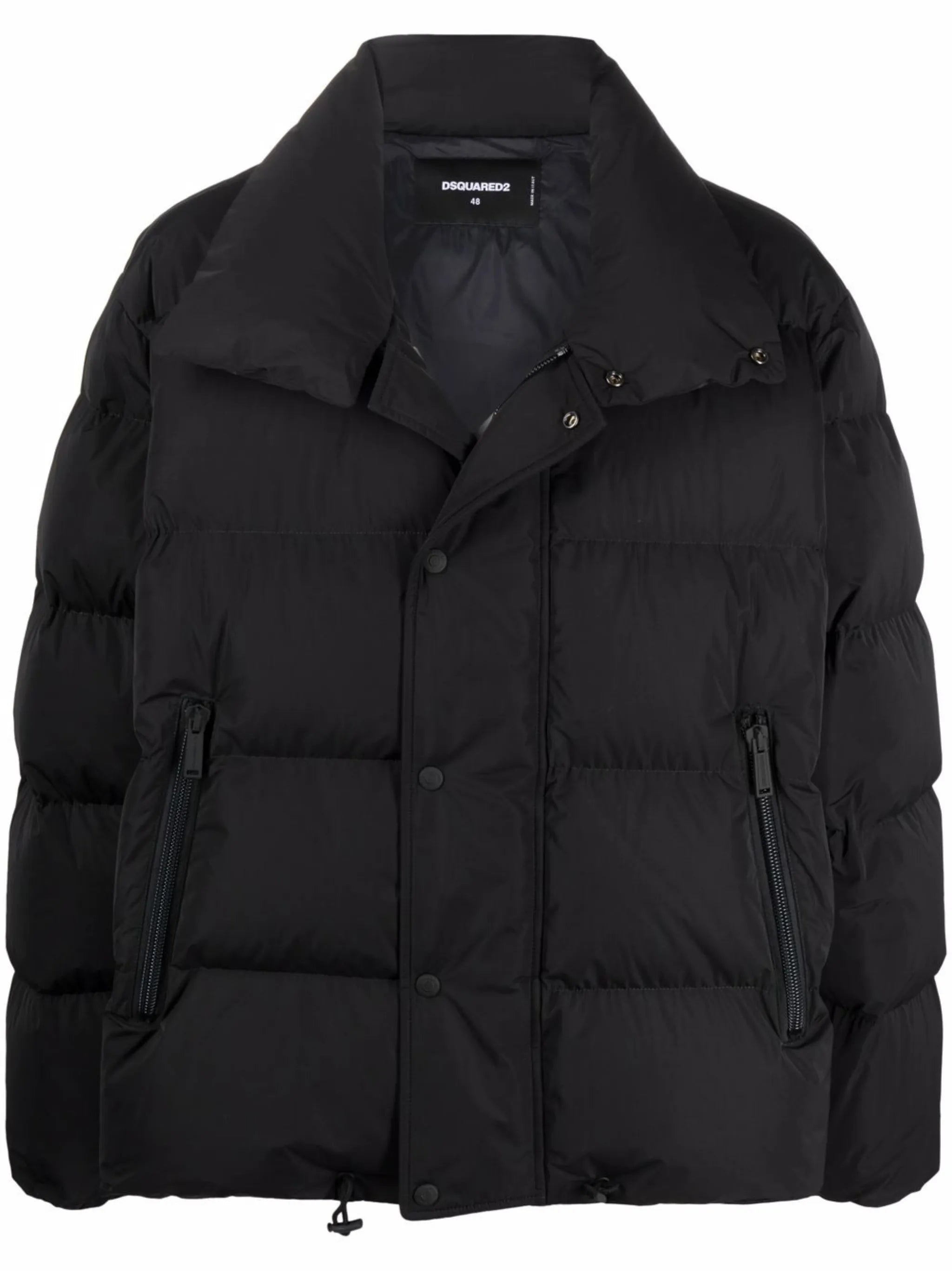 logo-print puffer coat