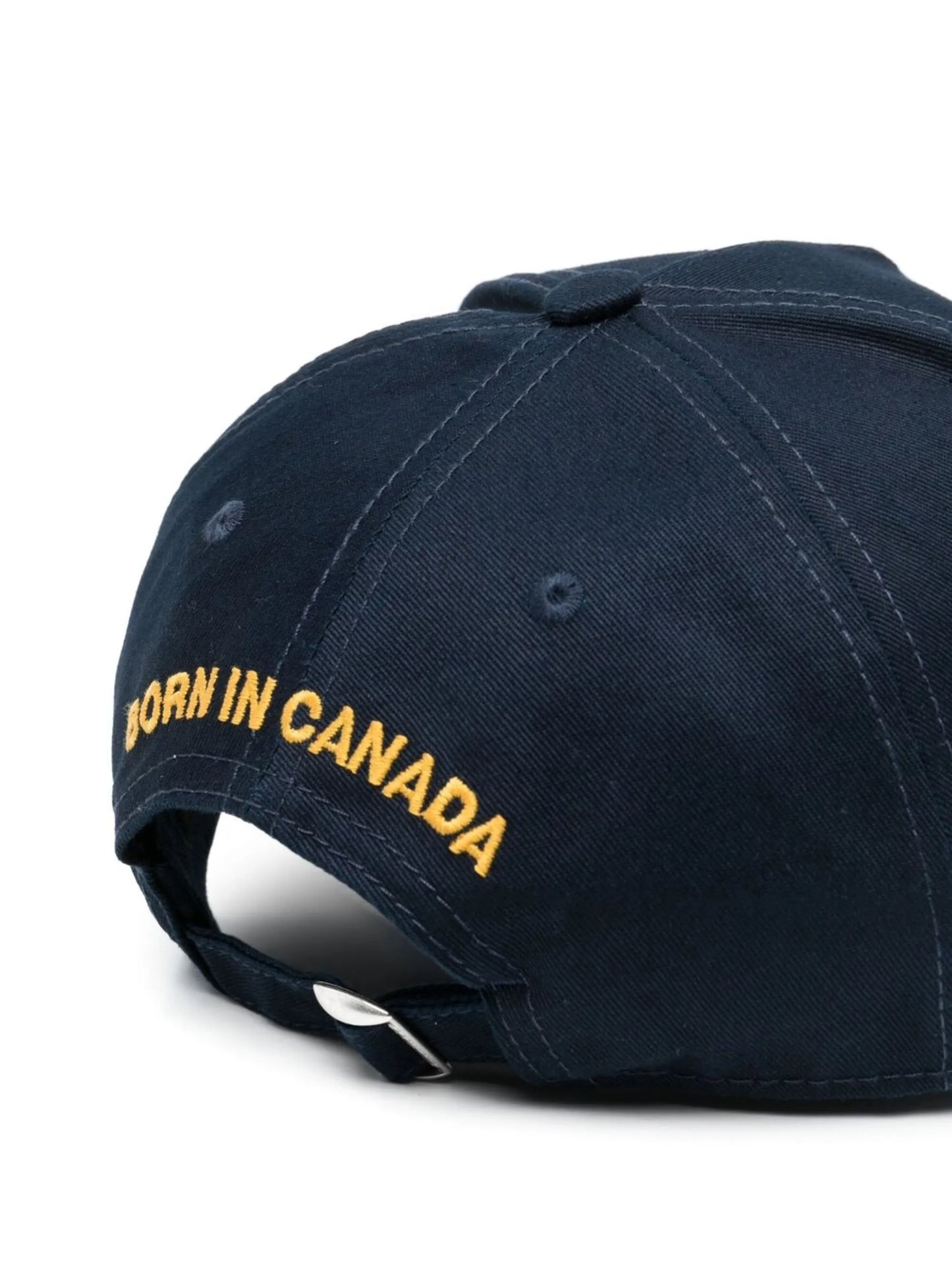 distressed-effect logo-patch baseball cap