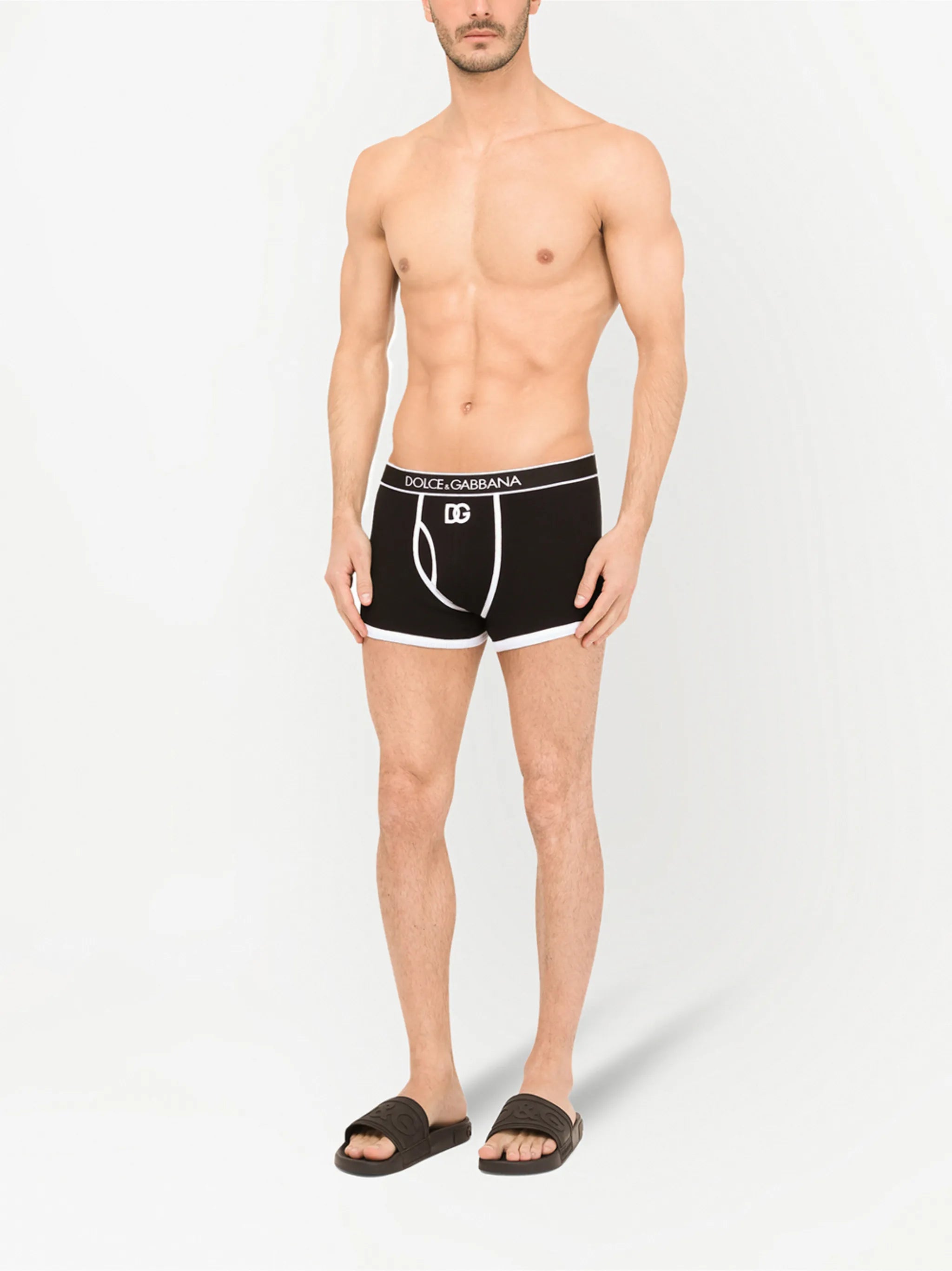 DG-logo ribbed boxer briefs