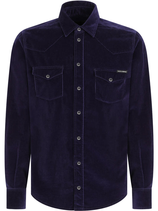 long-sleeve corduroy shirt