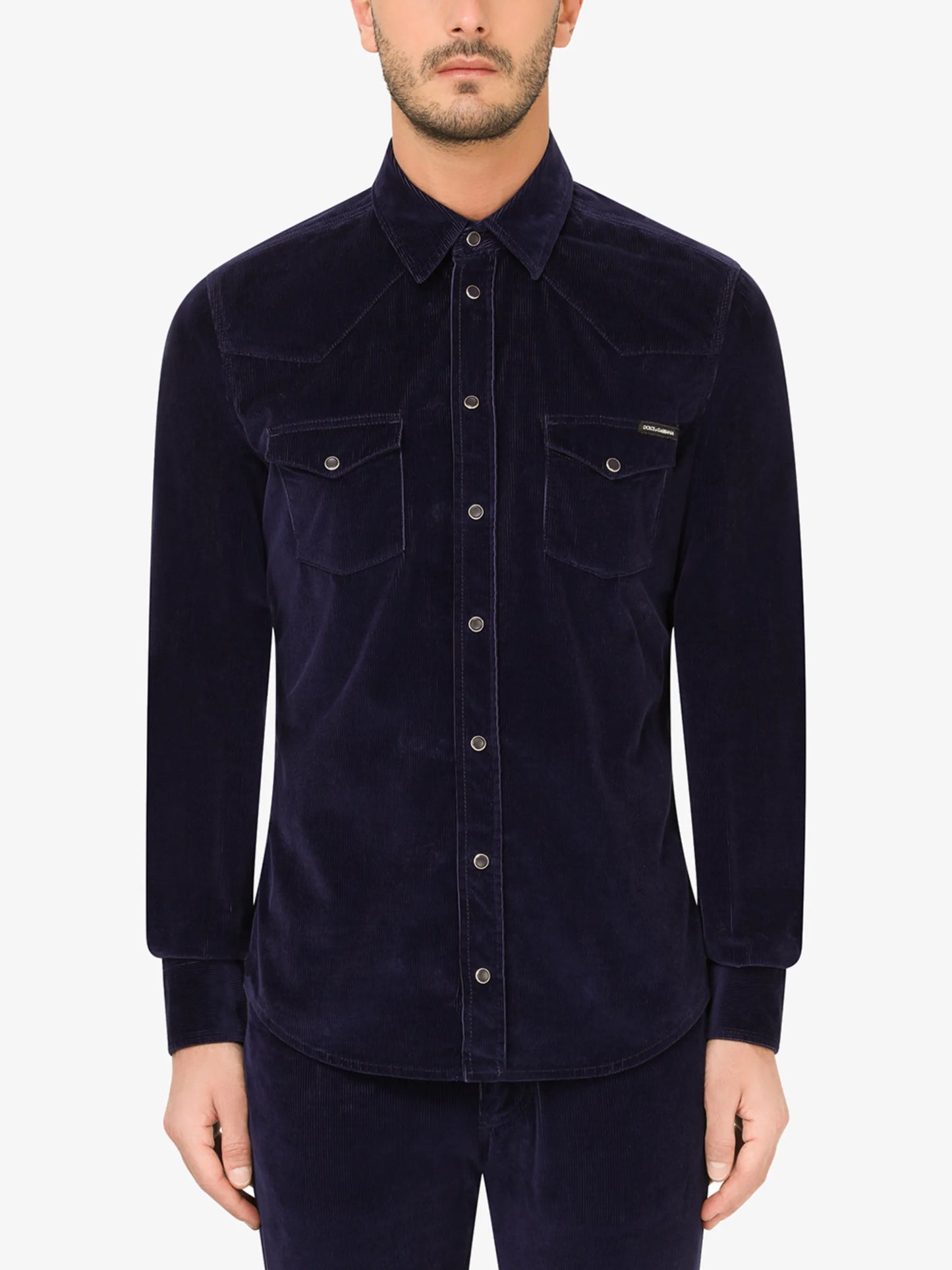 long-sleeve corduroy shirt